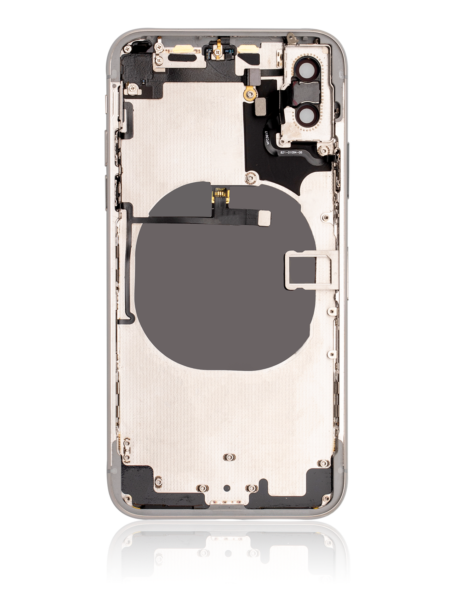 Back Housing W/ Small Components Pre-Installed For iPhone X (Used OEM Pull: Grade A) (Silver)