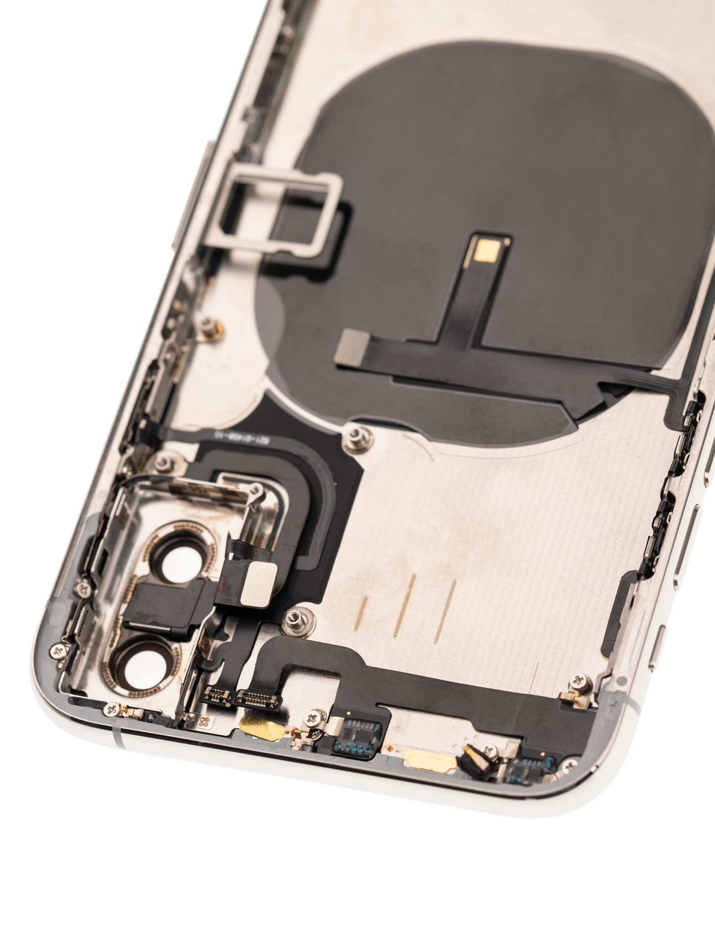 Back Housing W/ Small Components Pre-Installed For iPhone XS (Used OEM Pull: Grade B) (Silver)