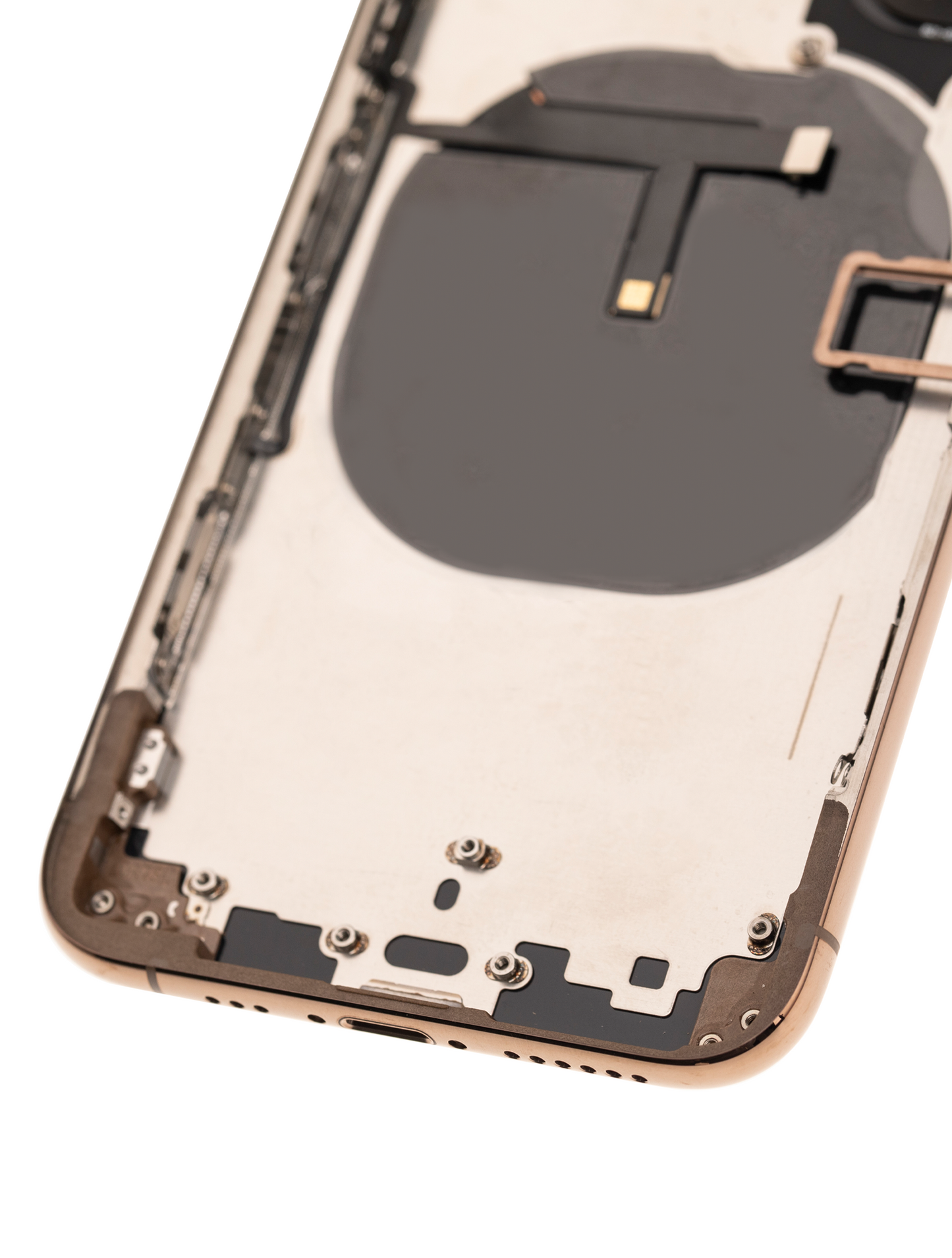 Back Housing W/ Small Components Pre-Installed For iPhone XS (Used OEM Pull: Grade B) (Gold)