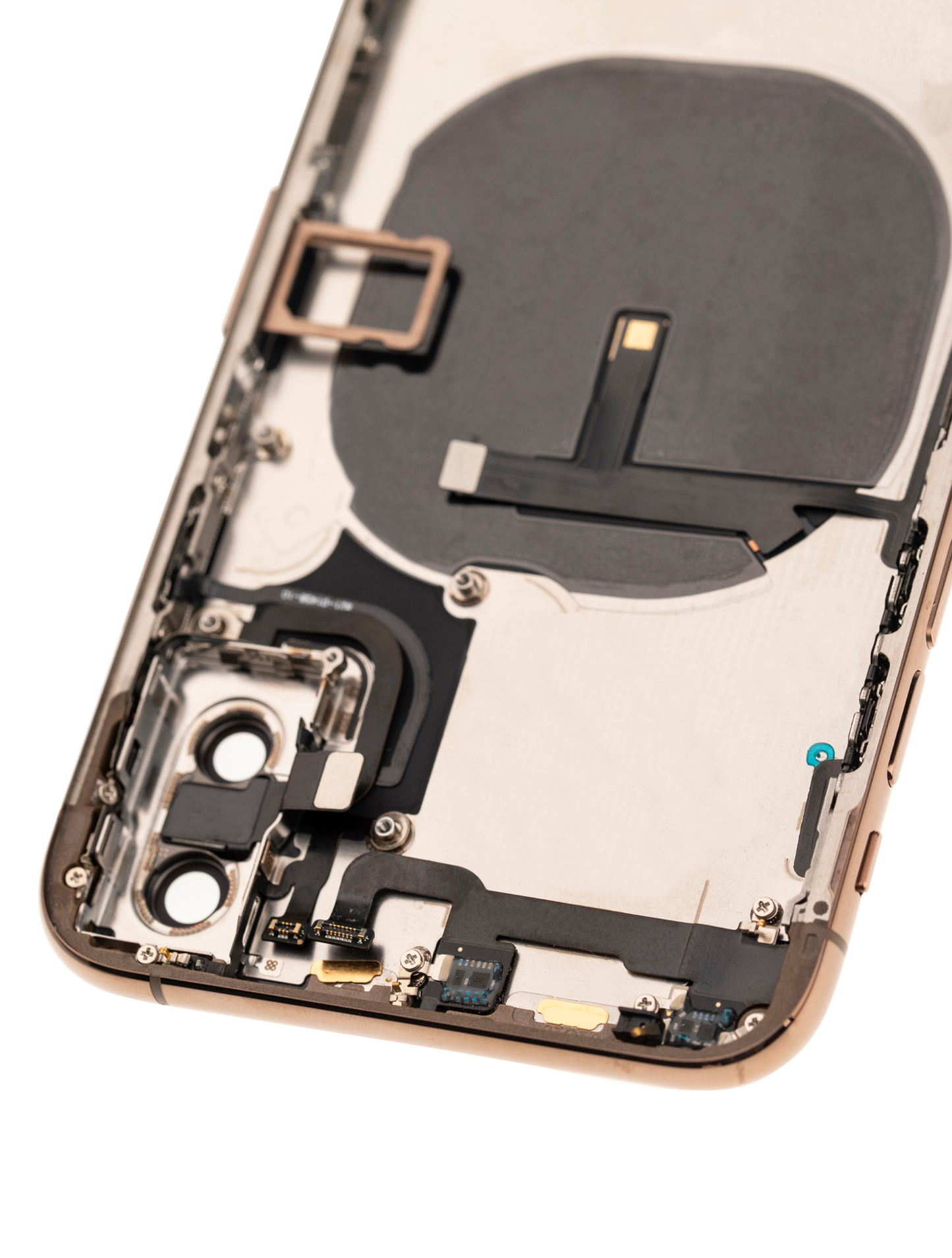 Back Housing W/ Small Components Pre-Installed For iPhone XS (Used OEM Pull: Grade C) (Gold)