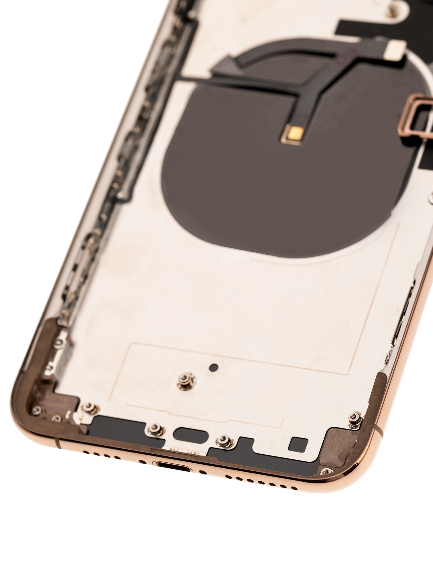Back Housing W/ Small Components Pre-Installed For iPhone XS Max (Used OEM Pull: Grade A) (Gold)