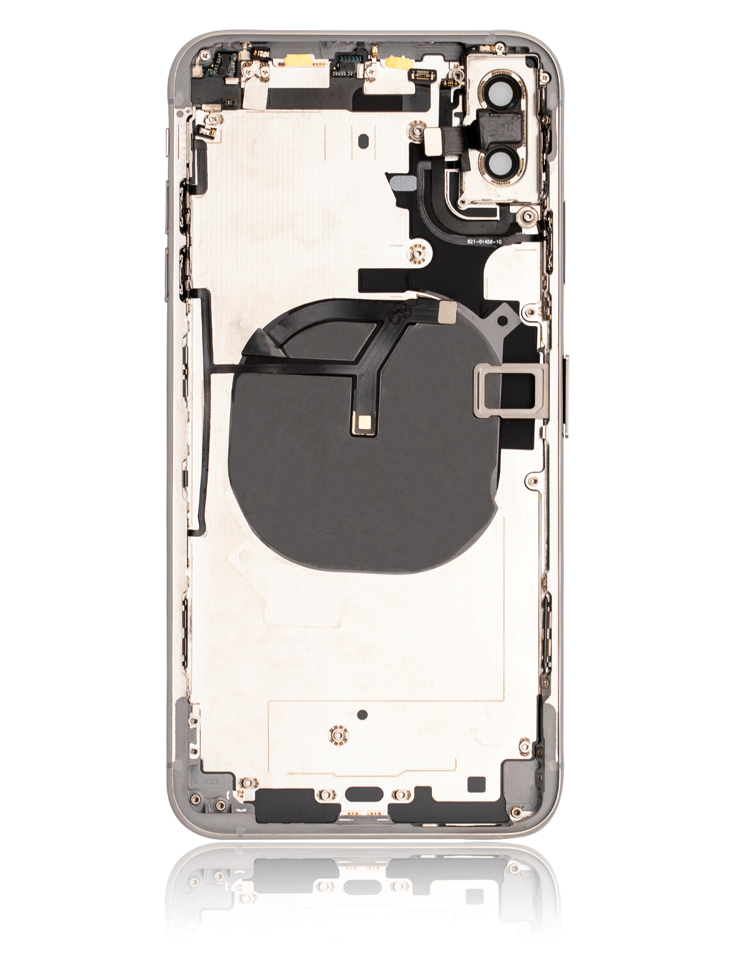 Back Housing W/ Small Parts For iPhone XS Max (Used OEM Pull: Grade B) (Silver)