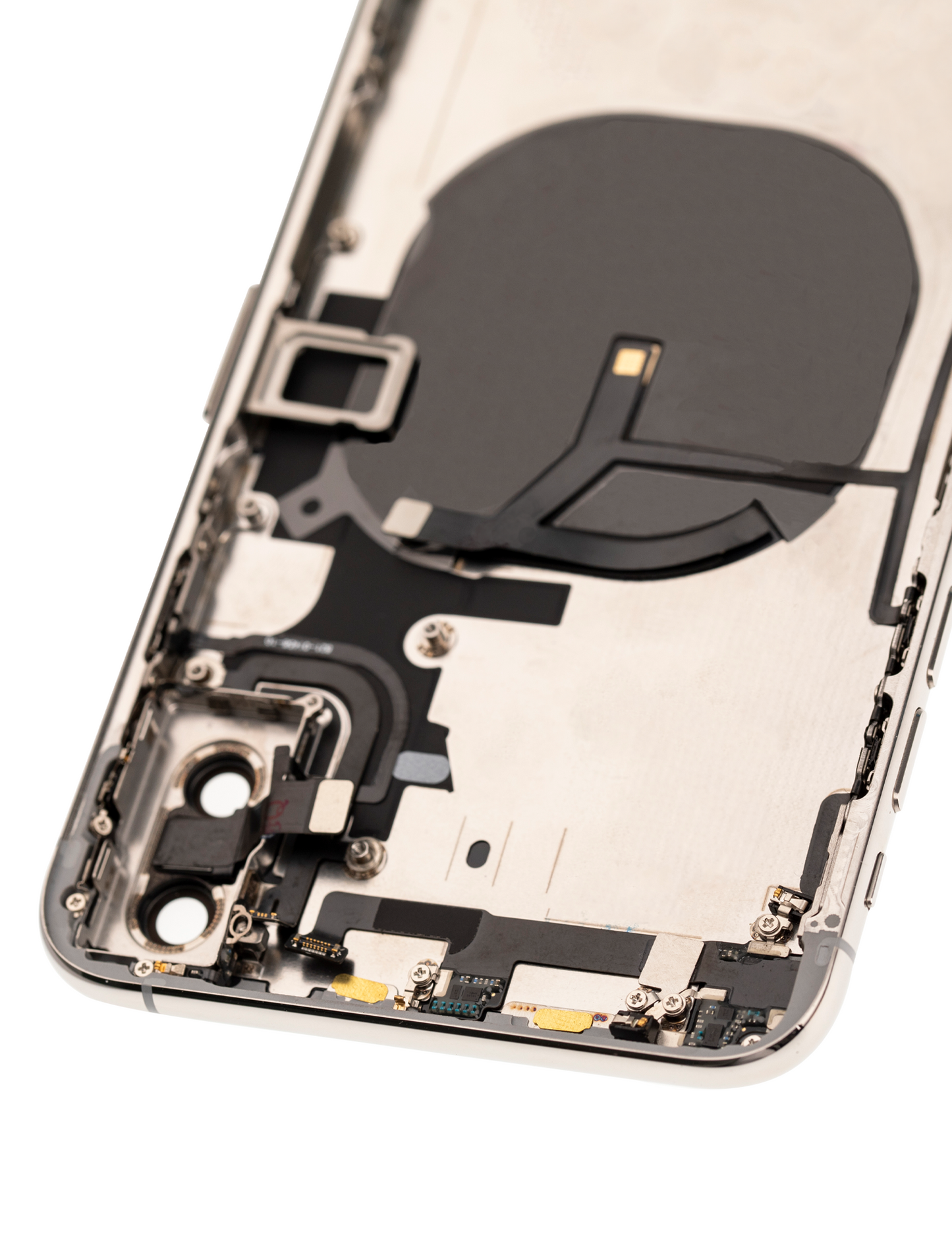 Back Housing W/ Small Parts For iPhone XS Max (Used OEM Pull: Grade C) (Silver)