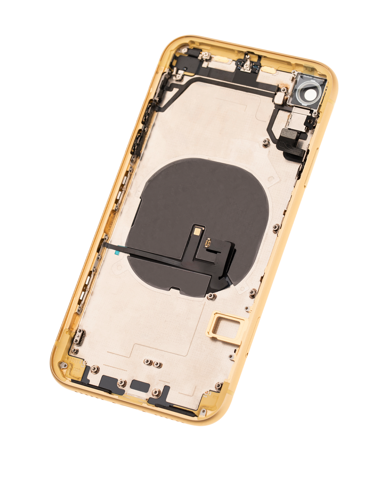 Back Housing W/ Small Parts For iPhone XR (Used OEM Pull: Grade A) (Yellow)