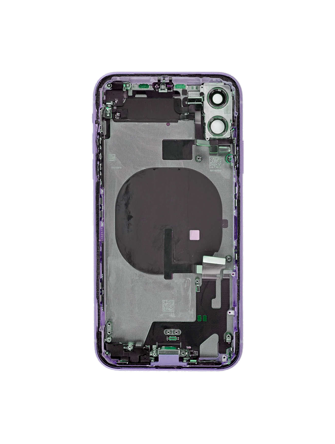 Back Housing W/ Small Components Pre-Installed For iPhone 11 (Used OEM Pull: Grade A) (Purple)
