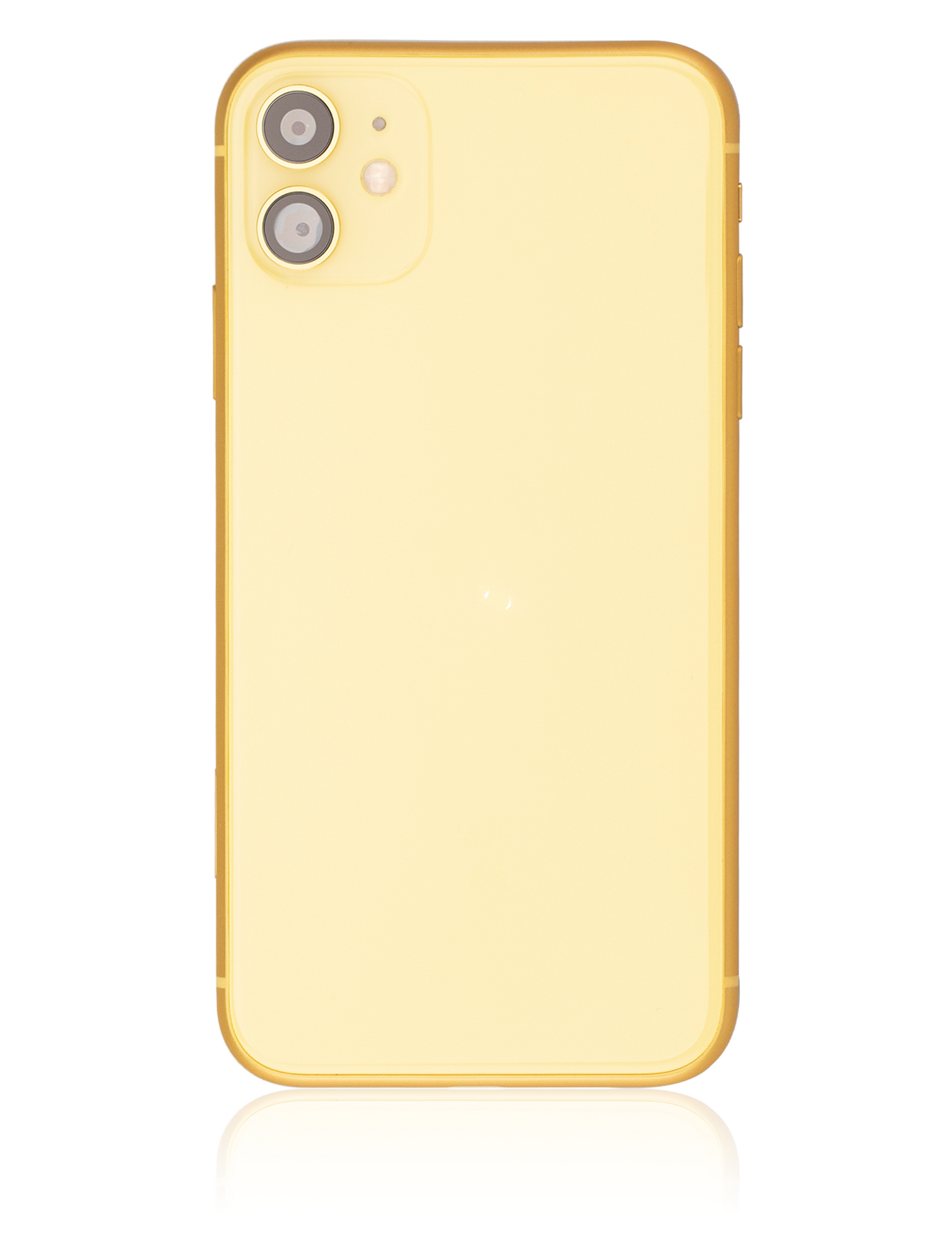 Back Housing W/ Small Components Pre-Installed For iPhone 11 (Used OEM Pull: Grade B) (Yellow)