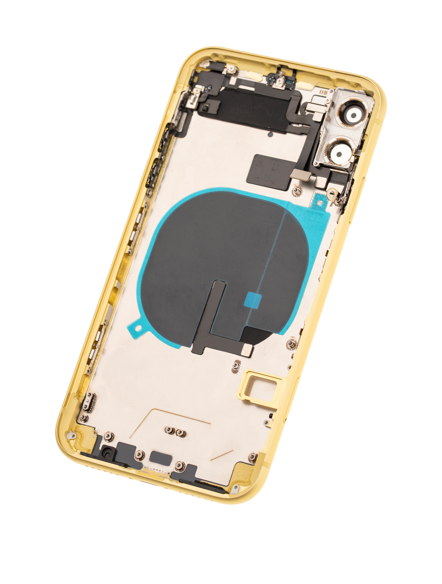 Back Housing W/ Small Components Pre-Installed For iPhone 11 (Used OEM Pull: Grade B) (Yellow)