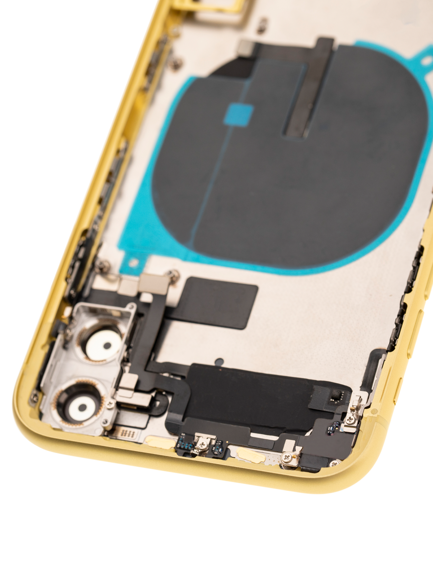 Back Housing W/ Small Components Pre-Installed For iPhone 11 (Used OEM Pull: Grade B) (Yellow)