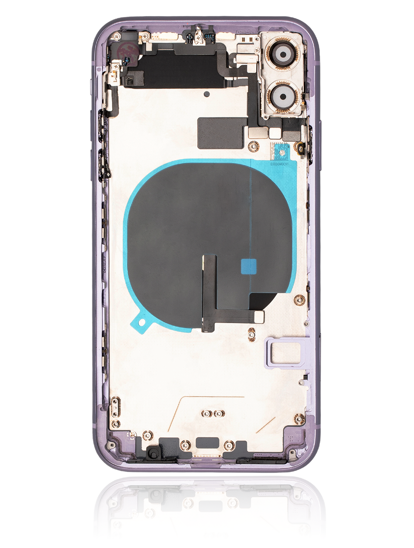 Back Housing W/ Small Components Pre-Installed For iPhone 11 (Used OEM Pull: Grade B) (Purple)