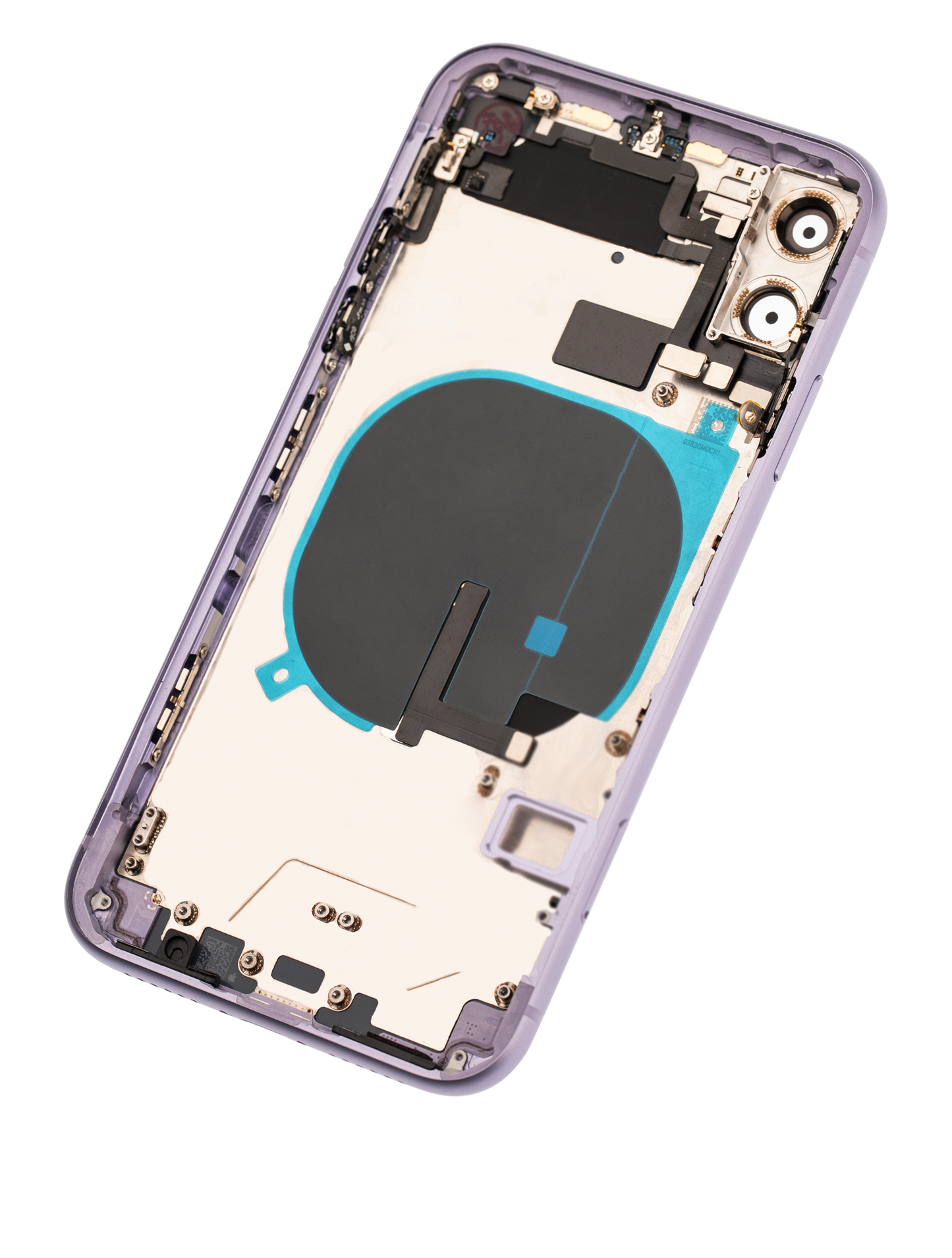 Back Housing W/ Small Components Pre-Installed For iPhone 11 (Used OEM Pull: Grade B) (Purple)