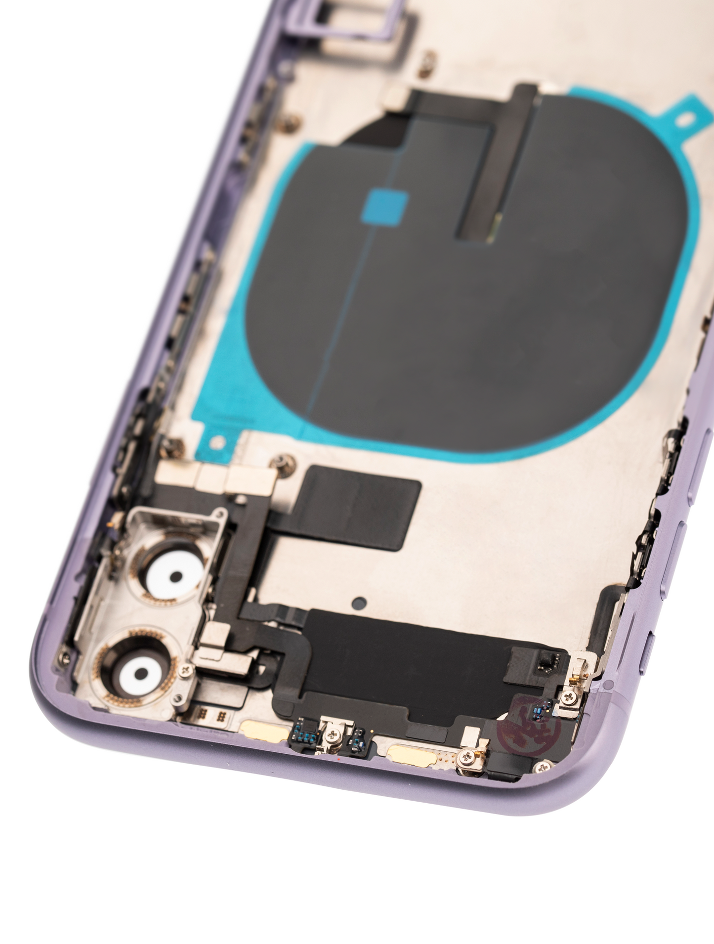 Back Housing W/ Small Components Pre-Installed For iPhone 11 (Used OEM Pull: Grade B) (Purple)