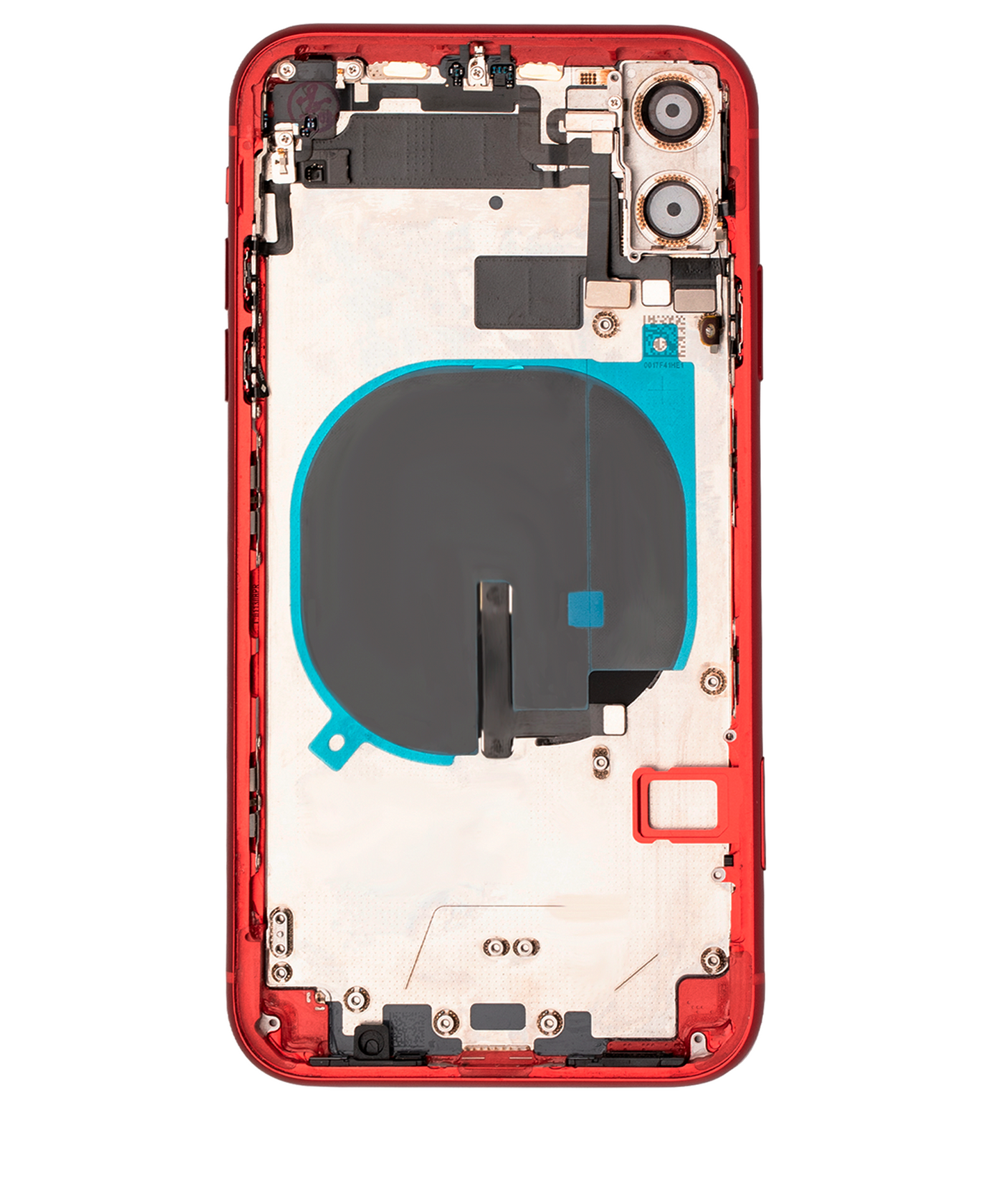 Back Housing W/ Small Components Pre-Installed For iPhone 11 (Used OEM Pull: Grade C) (Red)