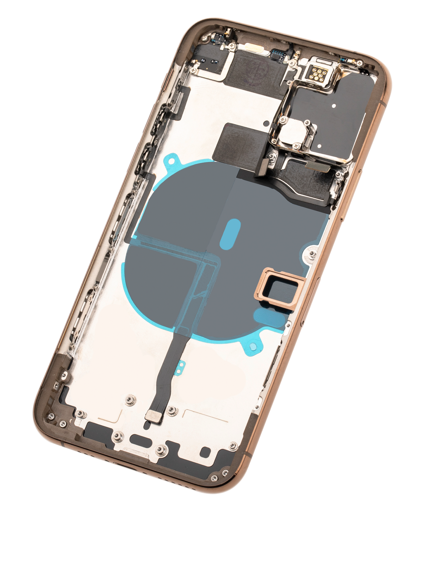 Back Housing W/ Small Components Pre-Installed For iPhone 11 Pro (Used OEM Pull: Grade A) (Matte Gold)