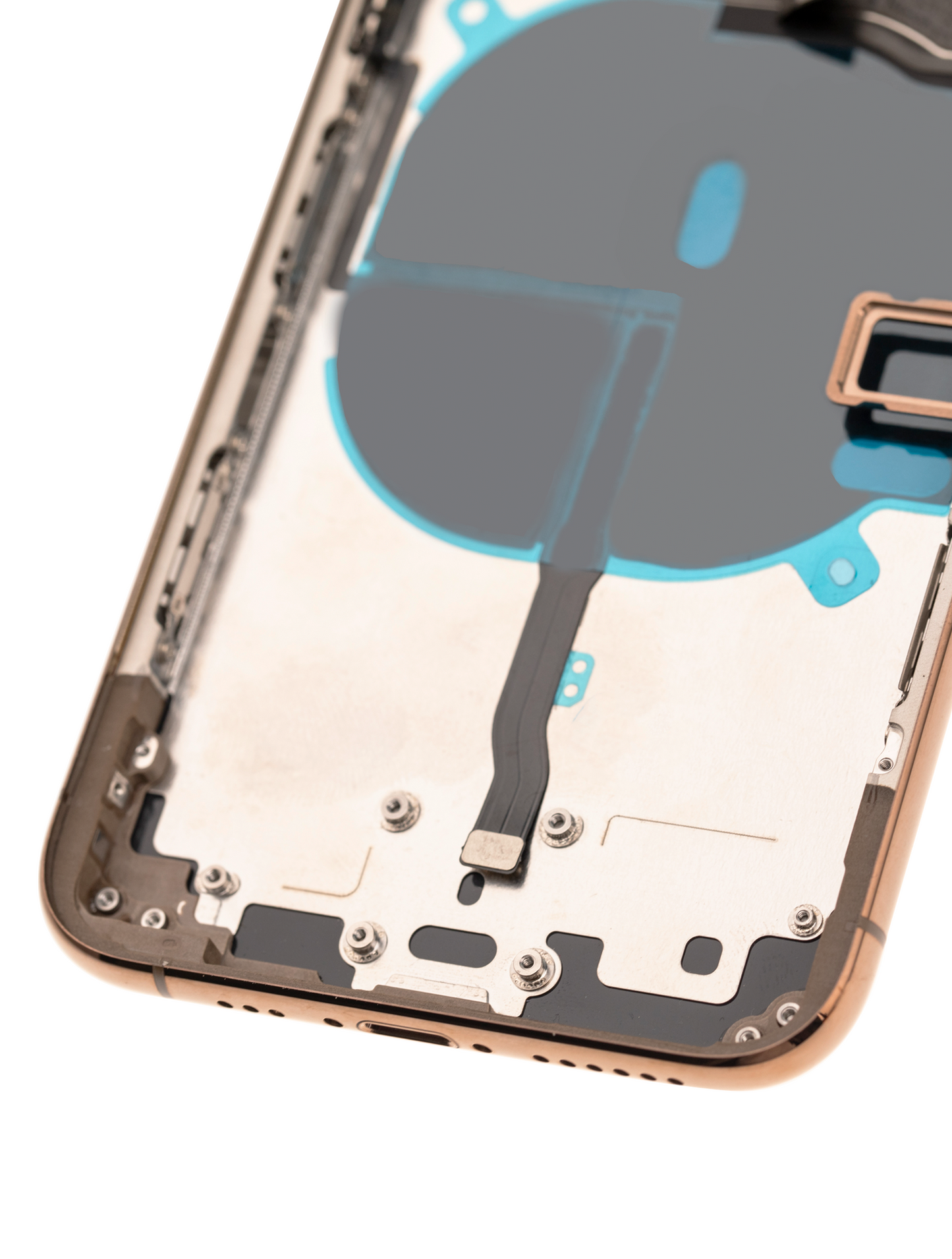 Back Housing W/ Small Components Pre-Installed For iPhone 11 Pro (Used OEM Pull: Grade A) (Matte Gold)