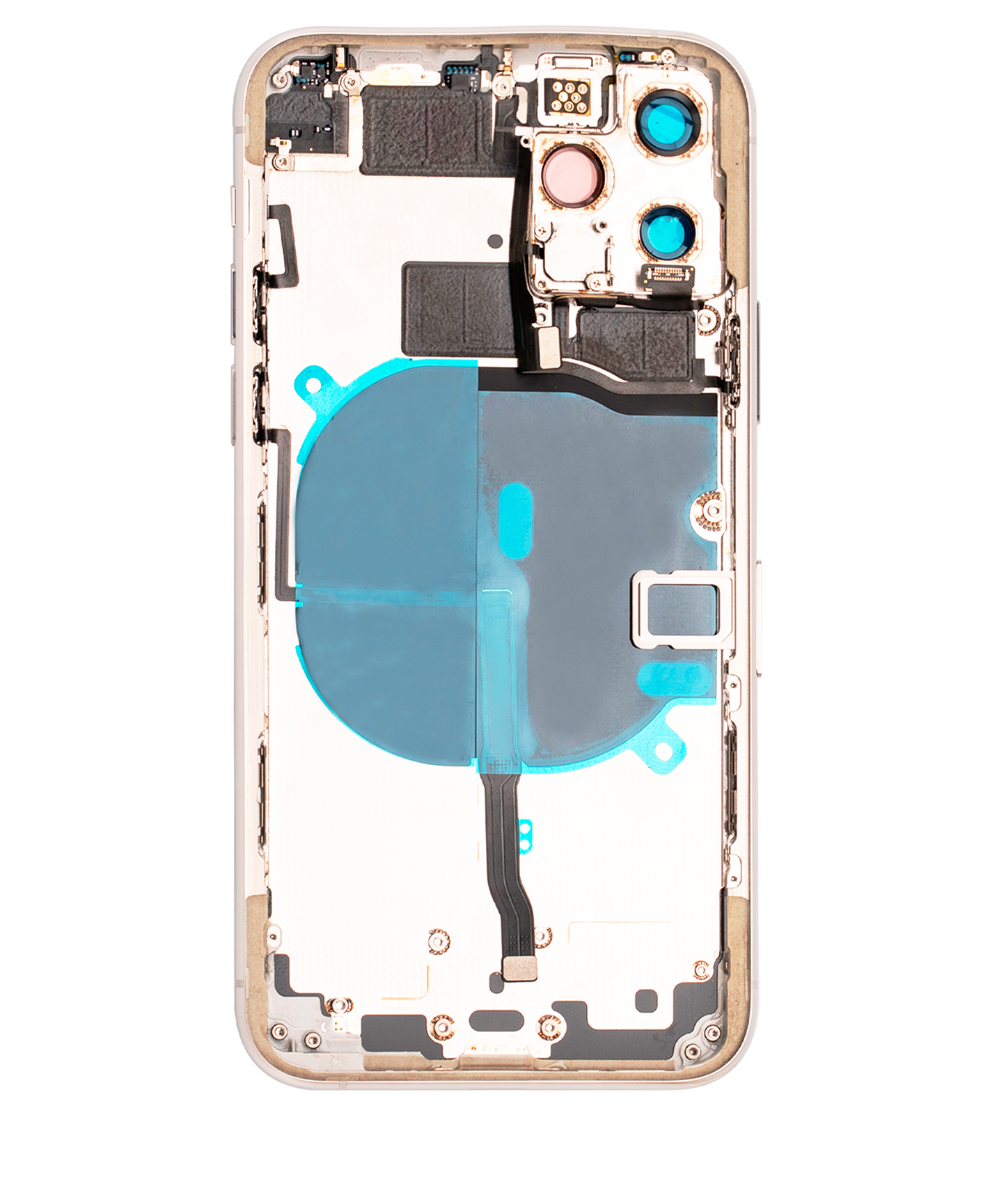 Back Housing W/ Small Components Pre-Installed For iPhone 11 Pro (Used OEM Pull: Grade A) (Matte Gold)