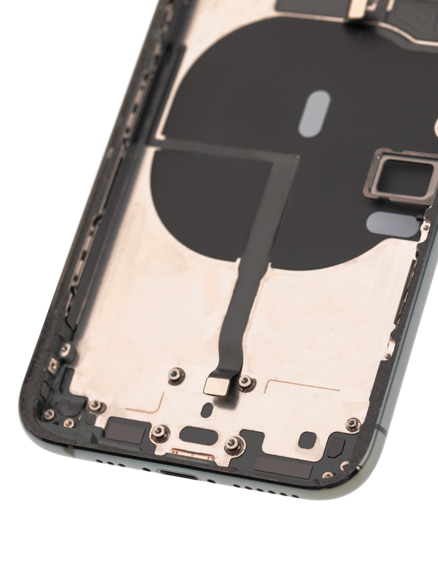 Back Housing W/ Small Components Pre-Installed For iPhone 11 Pro (Used OEM Pull: Grade A) (Matte Midnight Green)