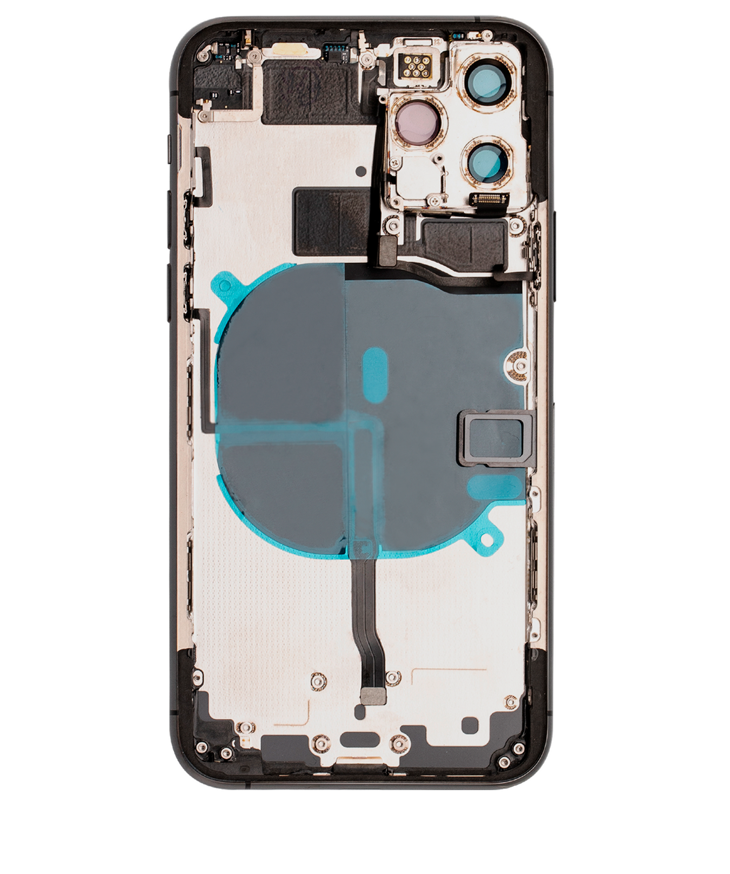 Back Housing W/ Small Components Pre-Installed For iPhone 11 Pro (Used OEM Pull: Grade B) (Matte Space Gray)