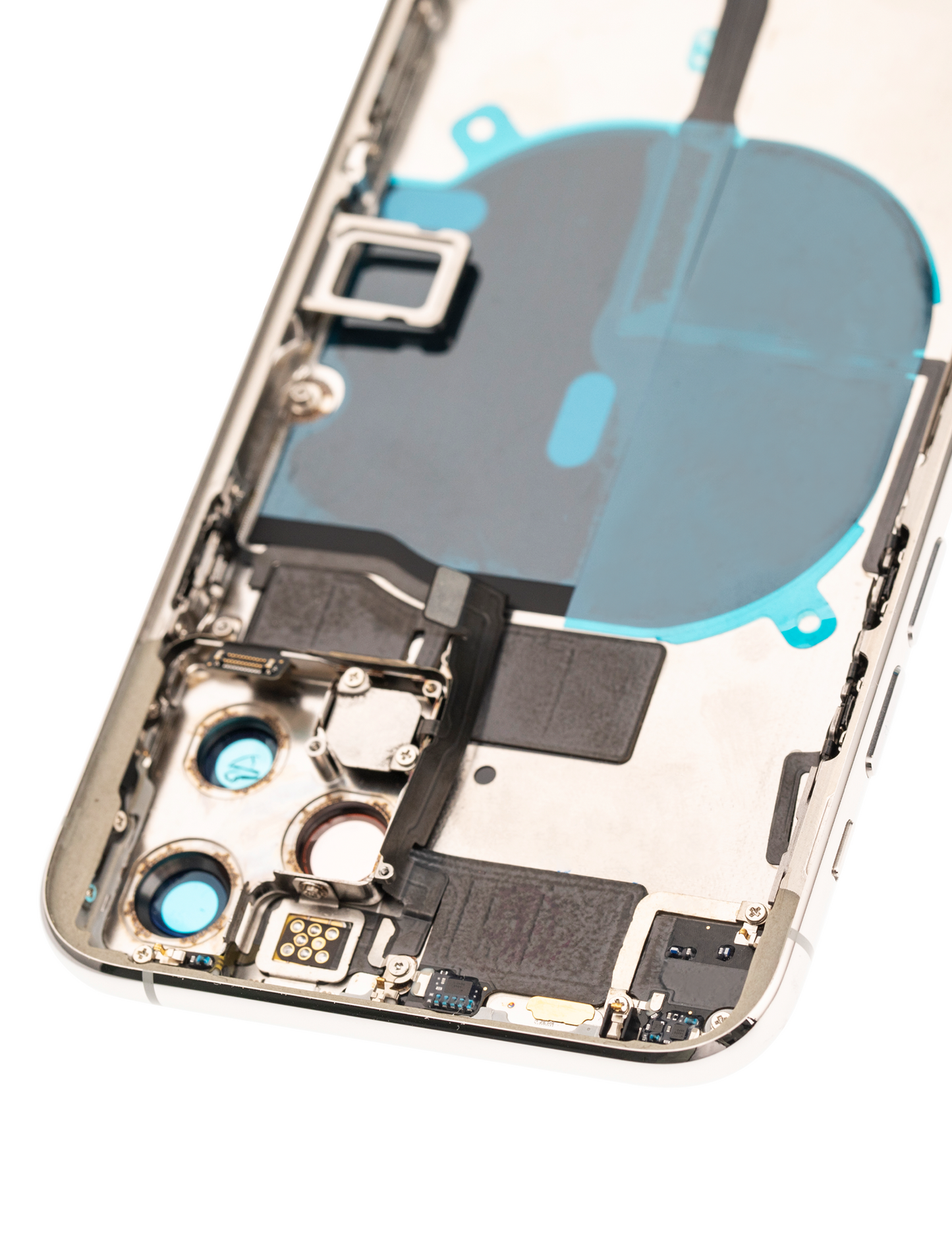 Back Housing W/ Small Components Pre-Installed For iPhone 11 Pro (Used OEM Pull: Grade B) (Silver)