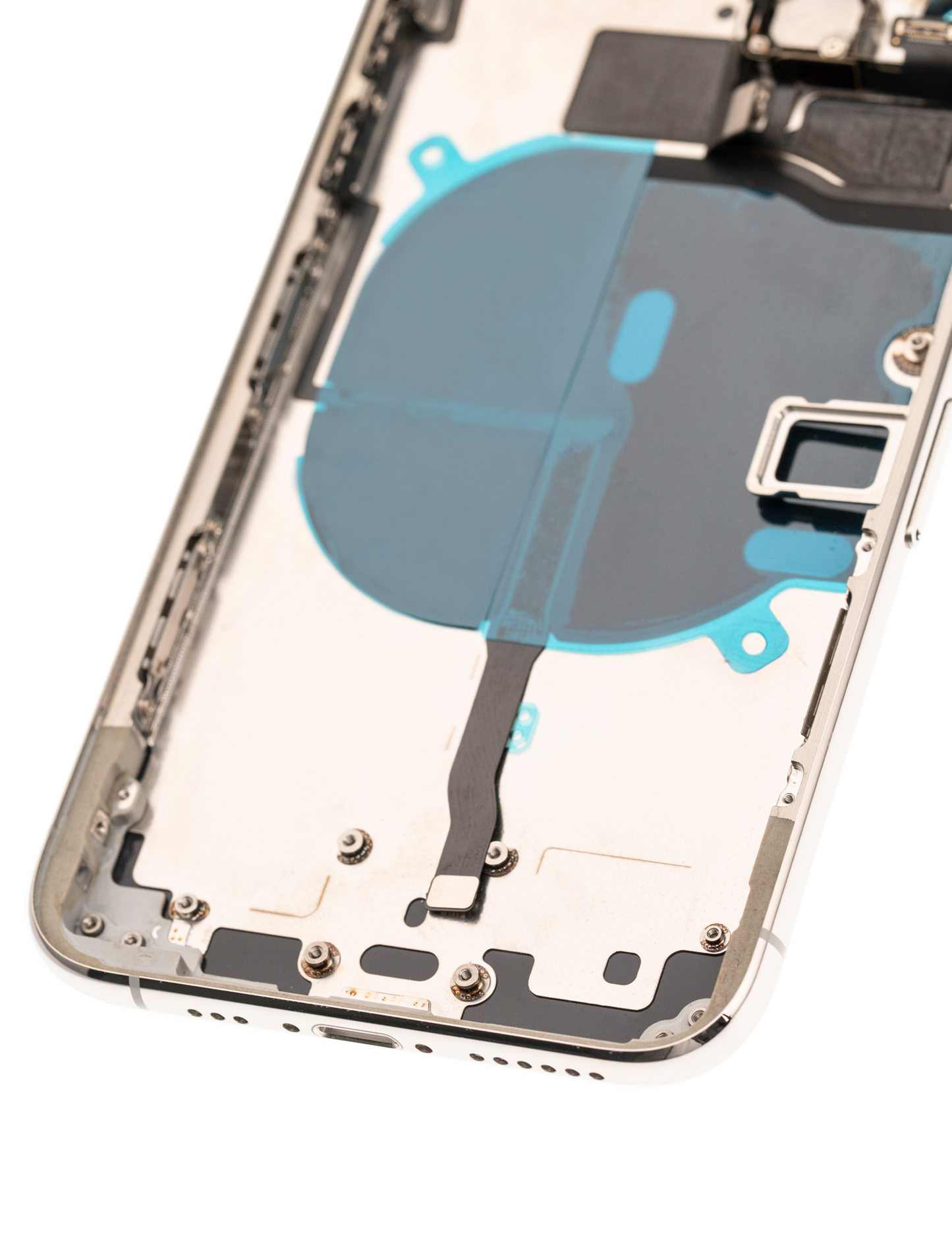 Back Housing W/ Small Components Pre-Installed For iPhone 11 Pro (Used OEM Pull: Grade B) (Silver)