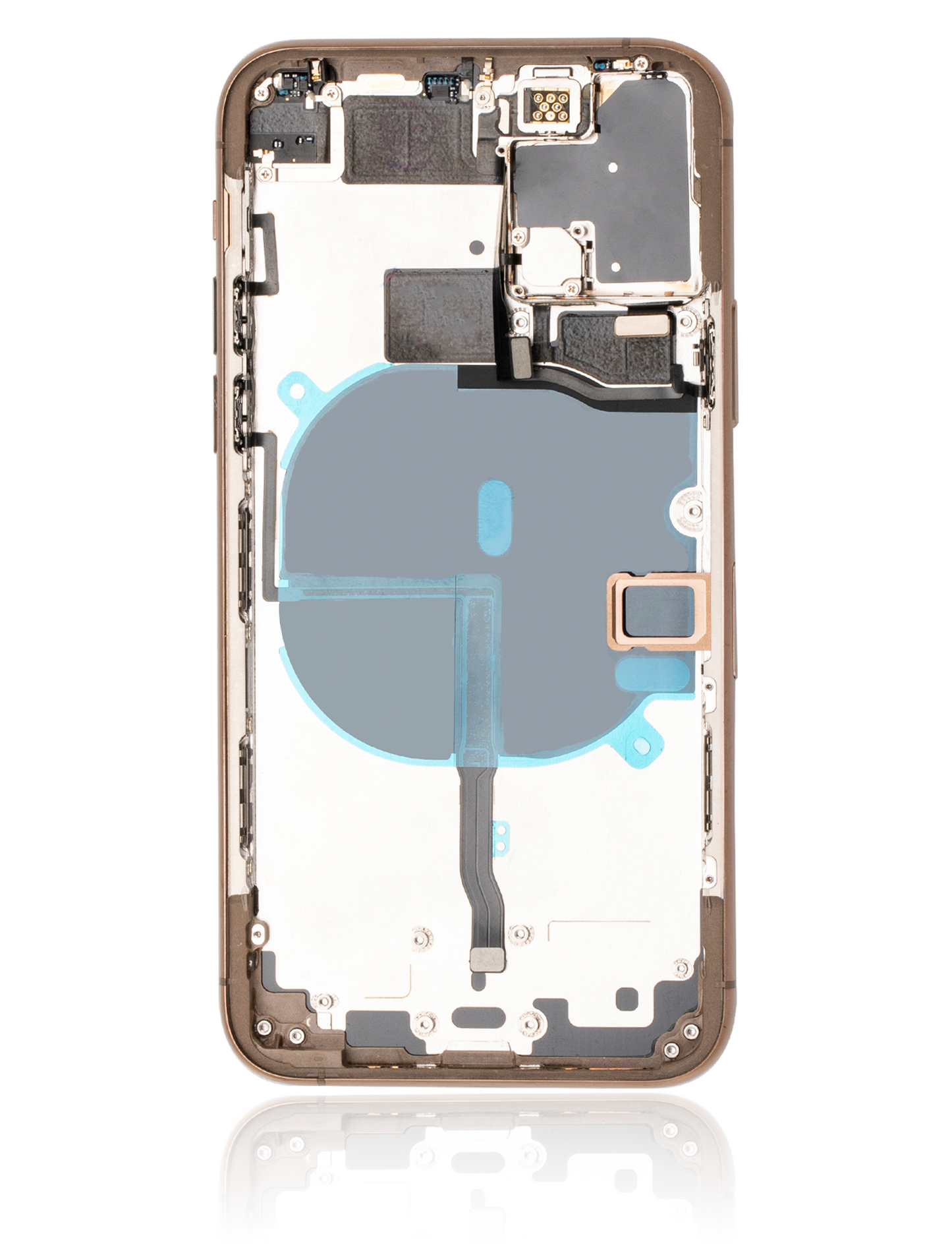 Back Housing W/ Small Components Pre-Installed For iPhone 11 Pro (Used OEM Pull: Grade B) (Gold)