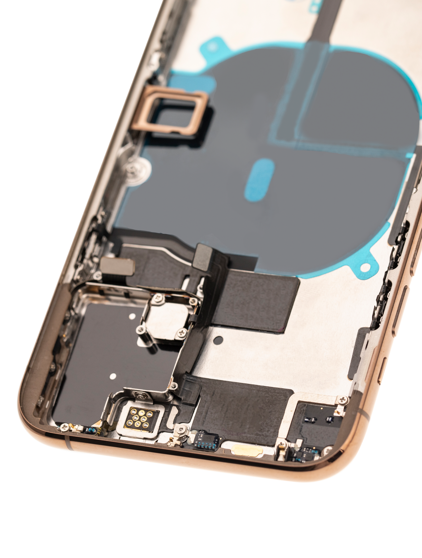 Back Housing W/ Small Components Pre-Installed For iPhone 11 Pro (Used OEM Pull: Grade B) (Gold)