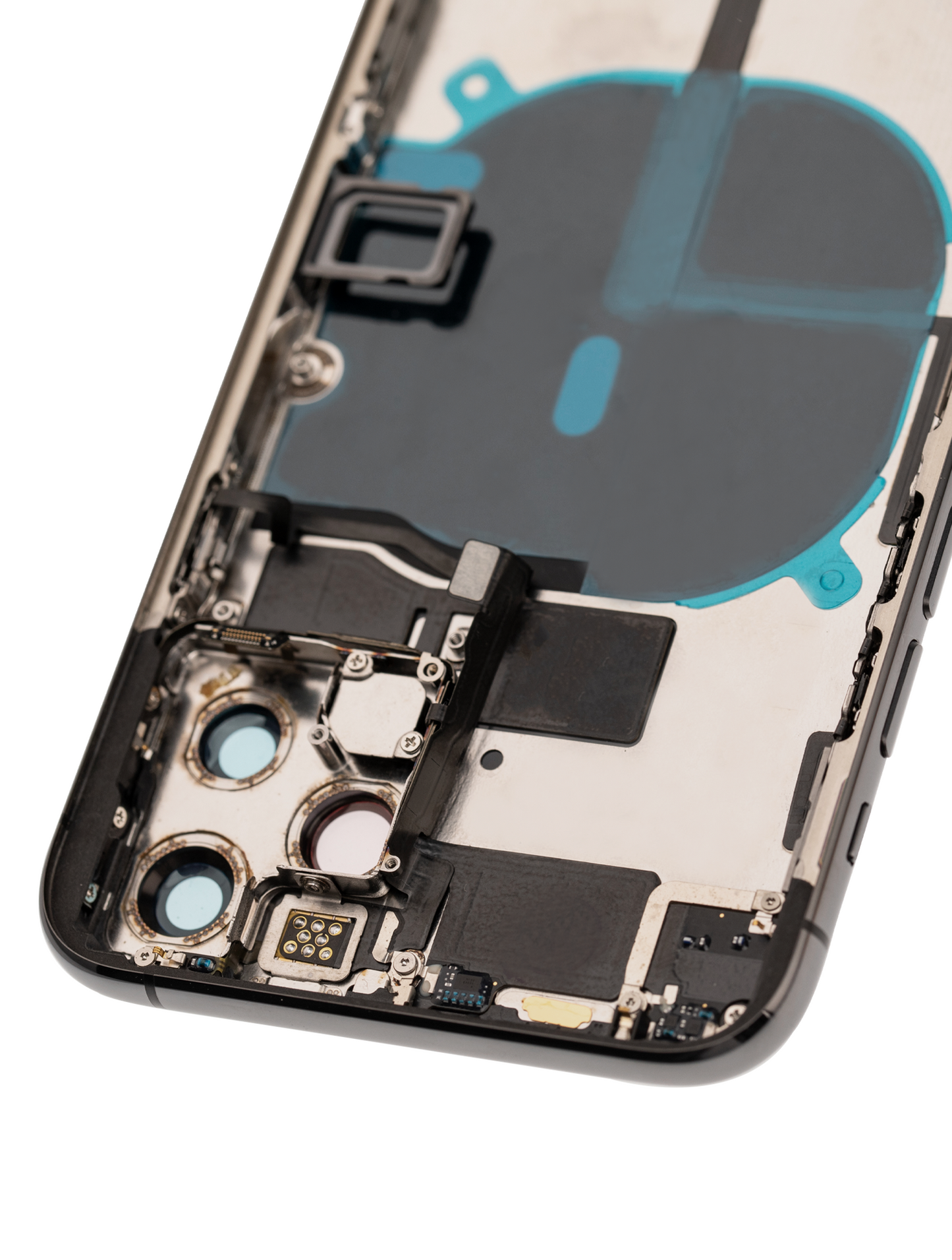Back Housing W/ Small Components Pre-Installed For iPhone 11 Pro (Used OEM Pull: Grade C) (Matte Space Gray)