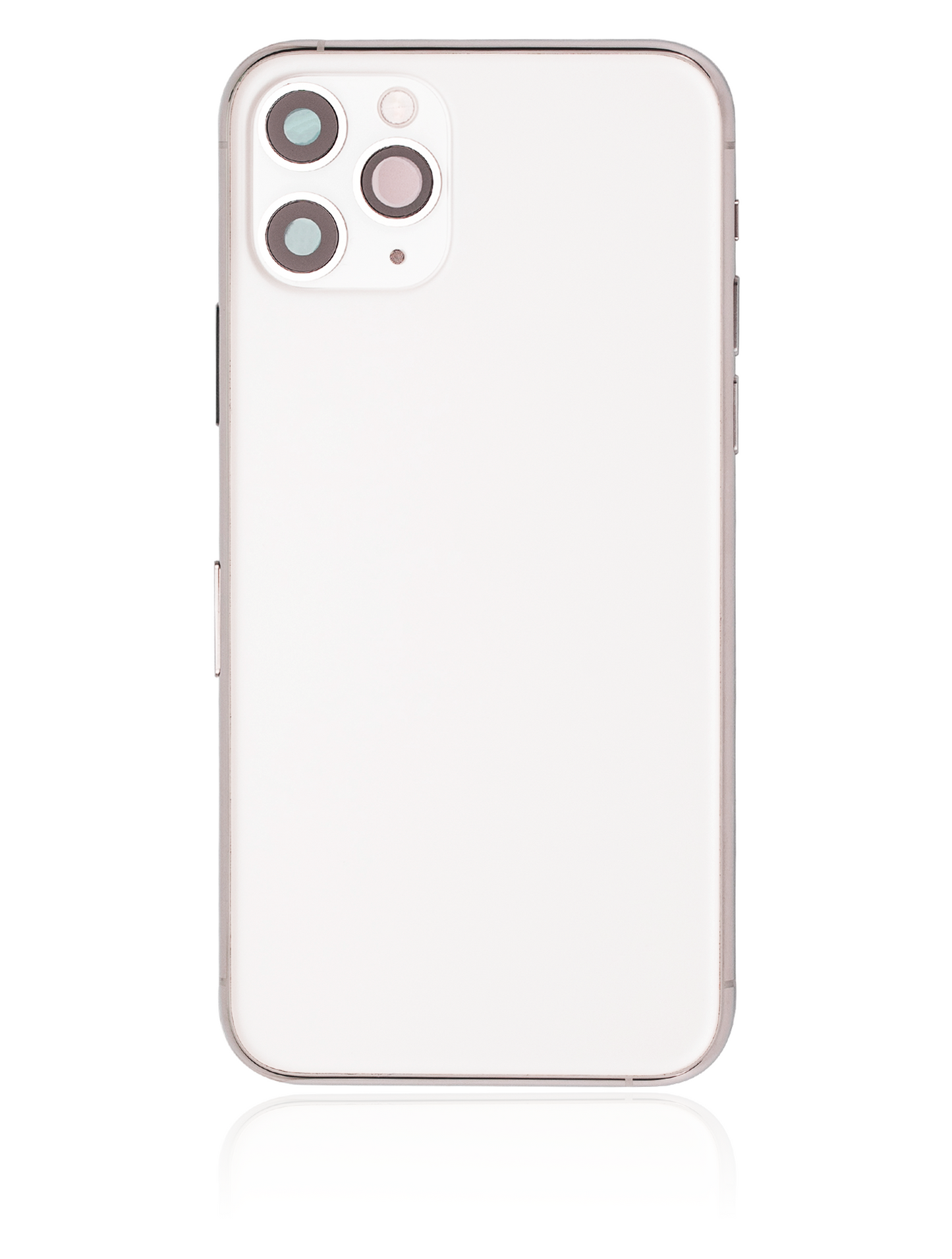 Back Housing W/ Small Components Pre-Installed For iPhone 11 Pro (Used OEM Pull: Grade C) (Matte Silver)