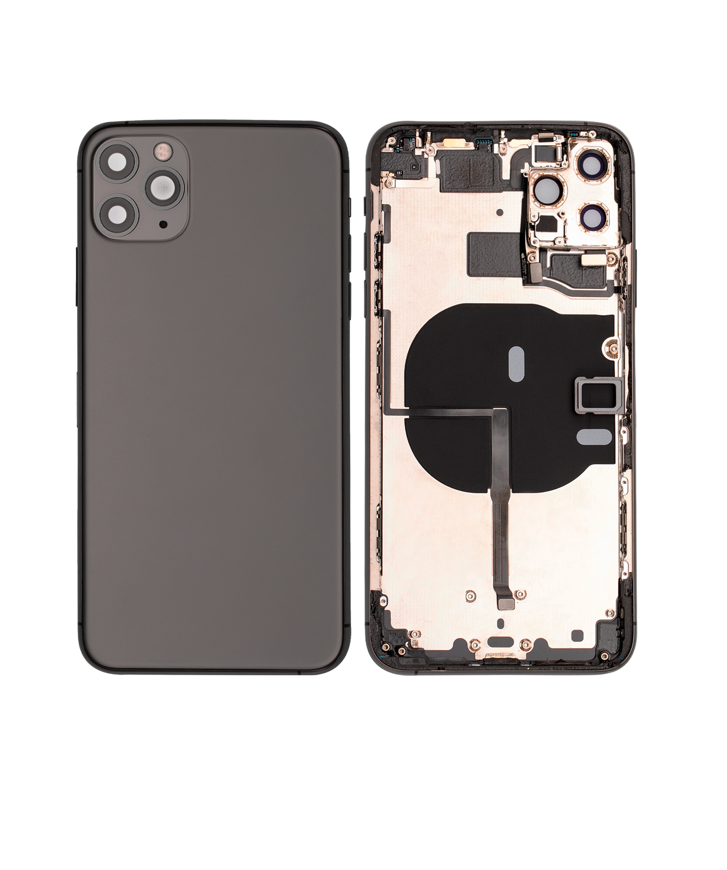 Back Housing W/ Small Parts For iPhone 11 Pro Max (Used OEM Pull: Grade B) (Space Gray)