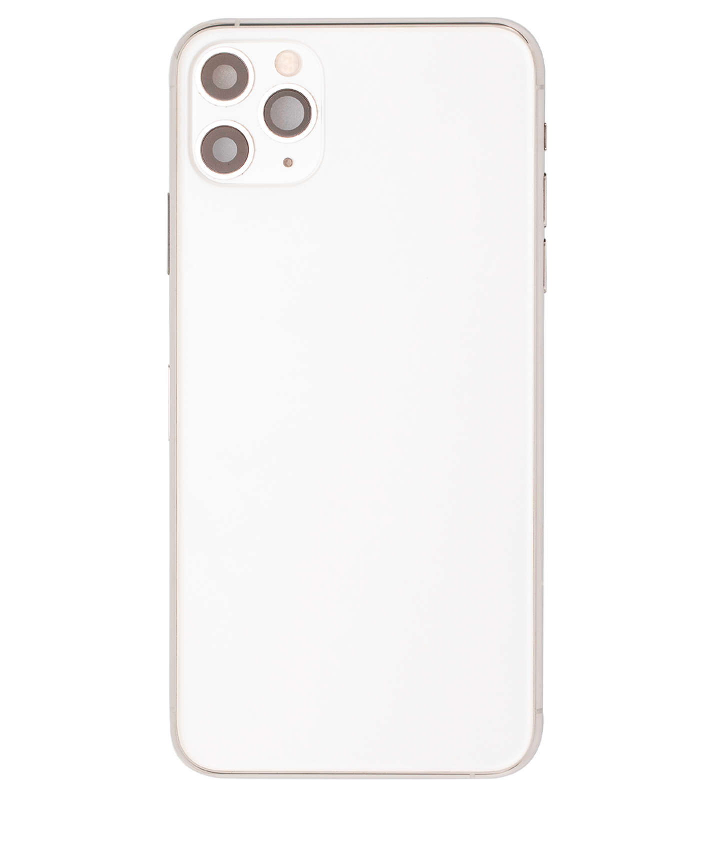 Back Housing W/ Small Components Pre-Installed For iPhone 11 Pro Max (Used OEM Pull: Grade B) (Silver)