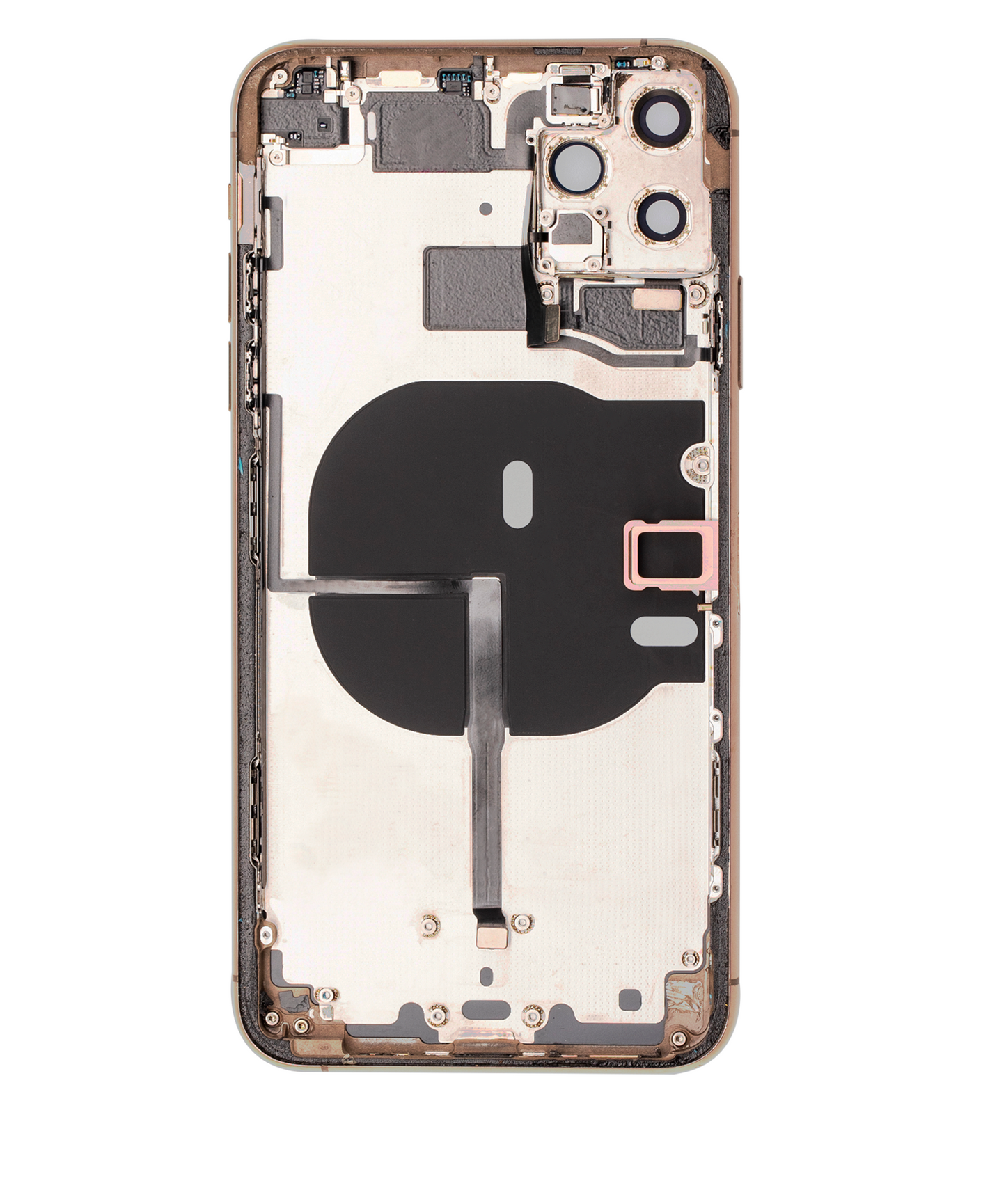 Back Housing W/ Small Parts For iPhone 11 Pro Max (Used OEM Pull: Grade B) (Gold)