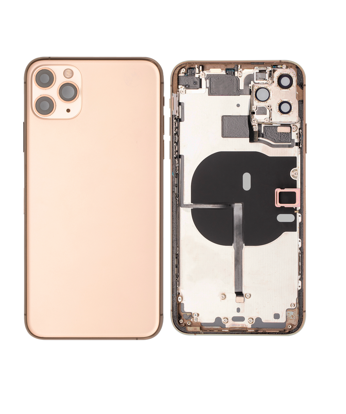 Back Housing W/ Small Parts For iPhone 11 Pro Max (Used OEM Pull: Grade B) (Gold)
