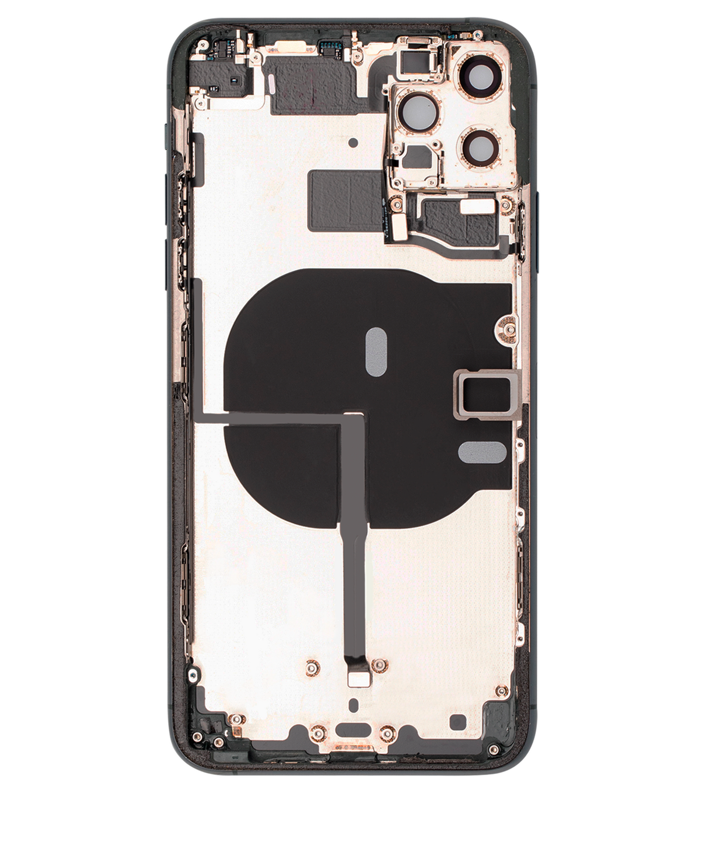 Back Housing W/ Small Parts For iPhone 11 Pro Max (Used OEM Pull: Grade C) (Midnight Green)