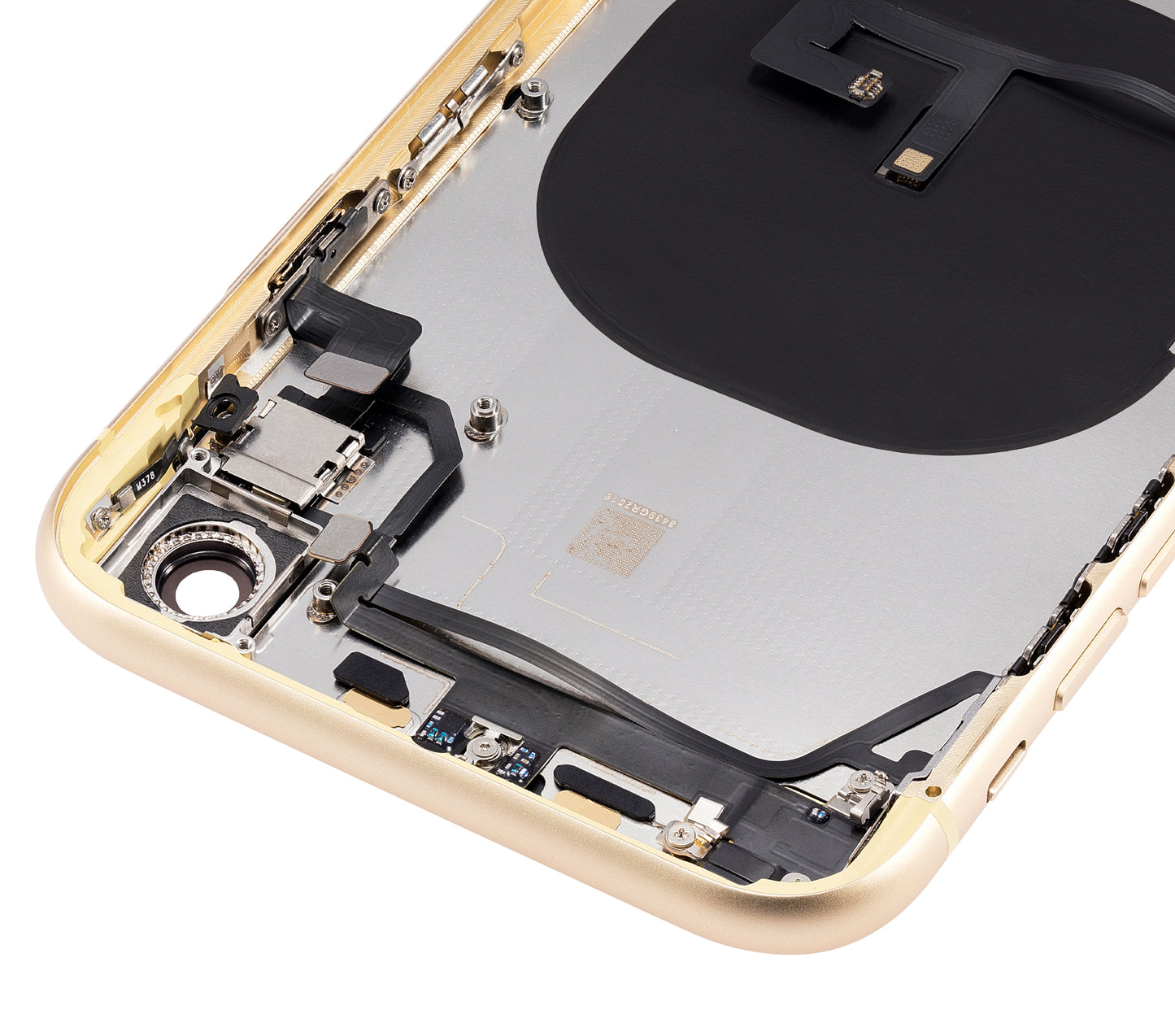 Back Housing W/ Small Components Pre-Installed For iPhone XR (No Logo) (Aftermarket Plus) (Yellow)