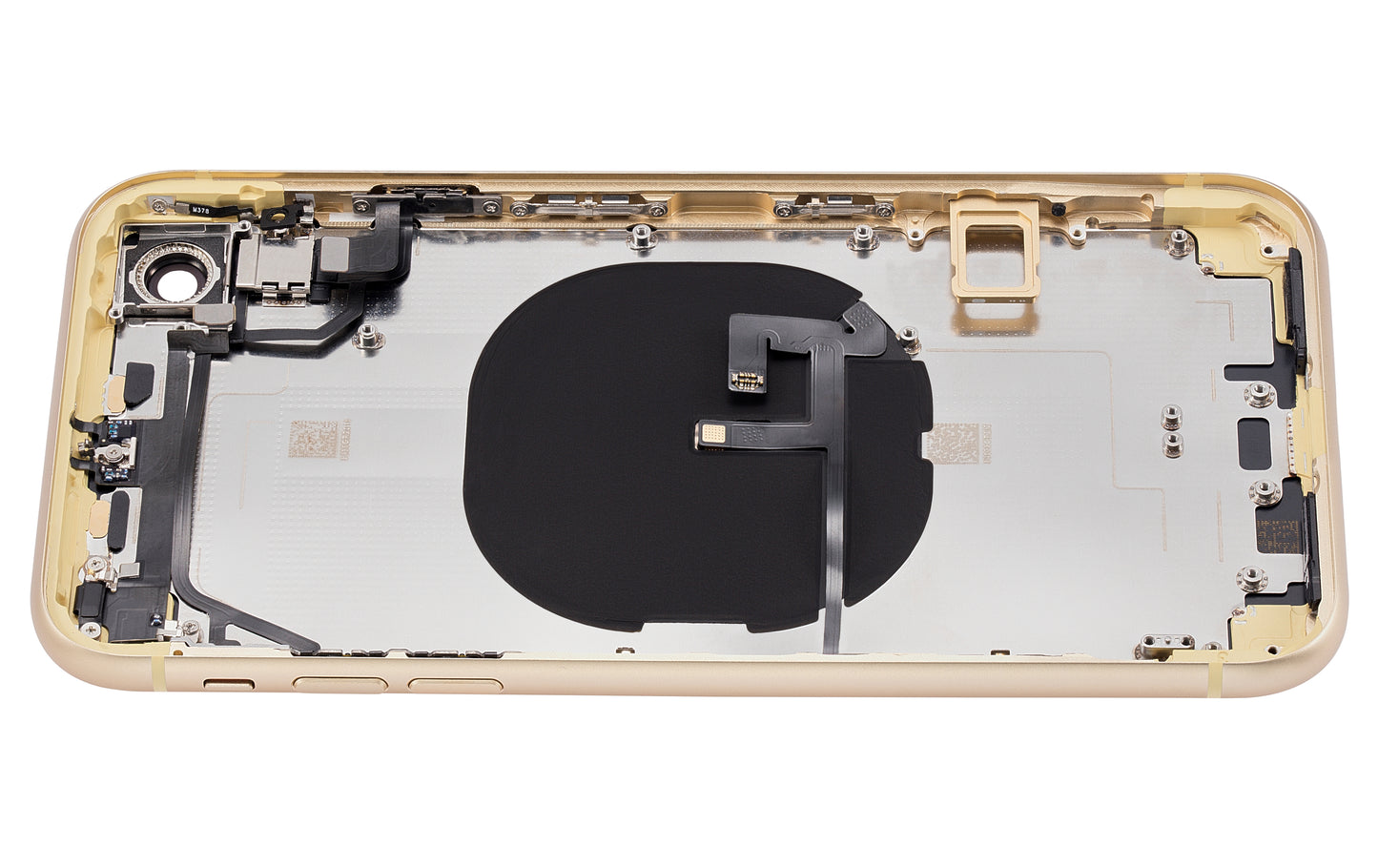 Back Housing W/ Small Components Pre-Installed For iPhone XR (No Logo) (Aftermarket Plus) (Yellow)