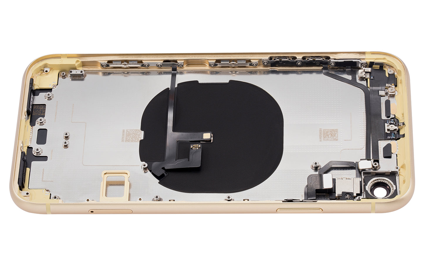 Back Housing W/ Small Components Pre-Installed For iPhone XR (No Logo) (Aftermarket Plus) (Yellow)