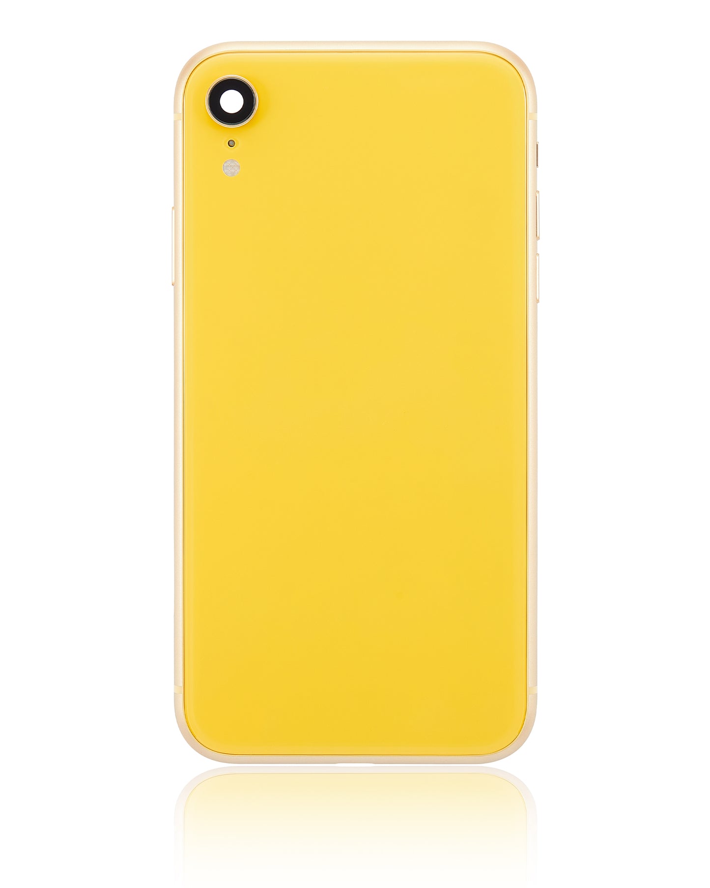 Back Housing W/ Small Components Pre-Installed For iPhone XR (No Logo) (Aftermarket Plus) (Yellow)