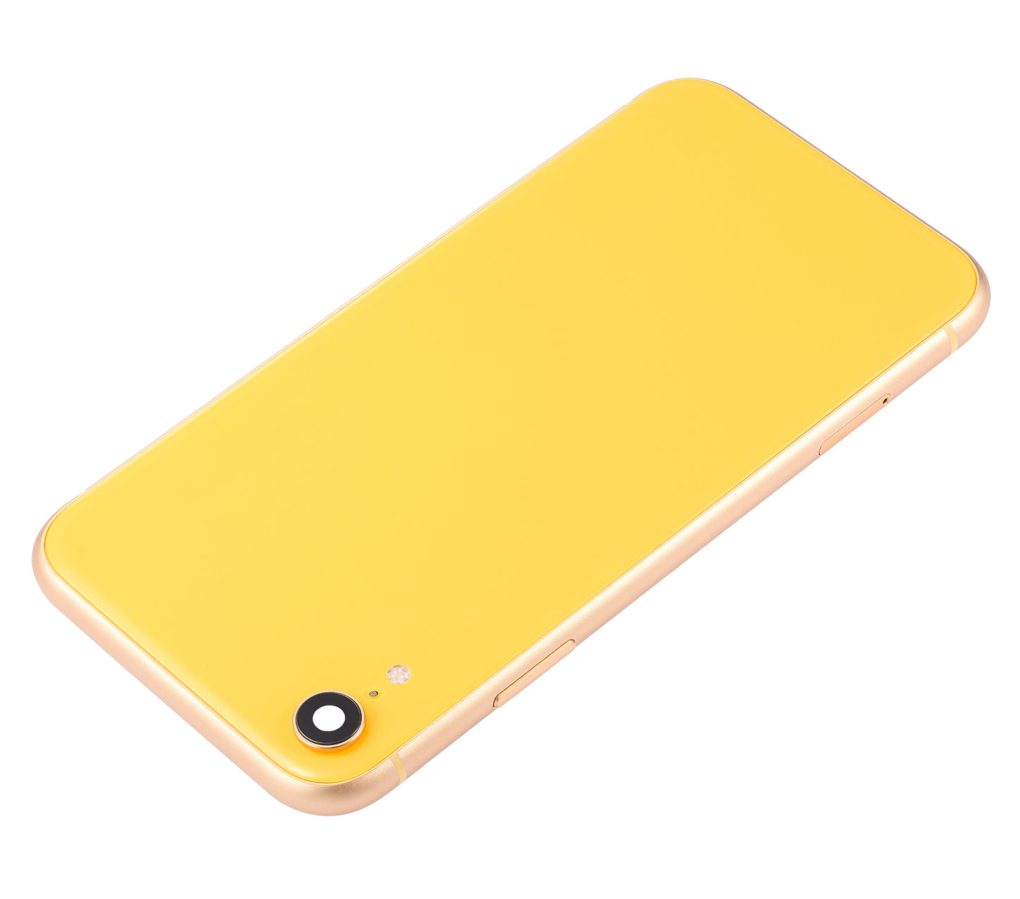 Back Housing W/ Small Components Pre-Installed For iPhone XR (No Logo) (Aftermarket Plus) (Yellow)
