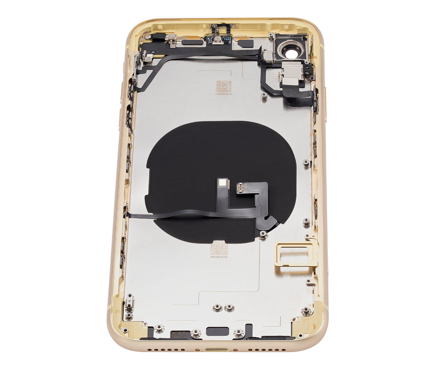 Back Housing W/ Small Components Pre-Installed For iPhone XR (No Logo) (Aftermarket Plus) (Yellow)