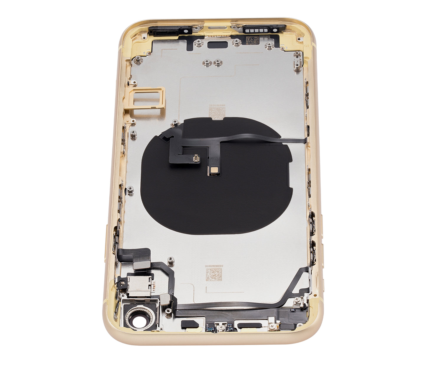 Back Housing W/ Small Components Pre-Installed For iPhone XR (No Logo) (Aftermarket Plus) (Yellow)