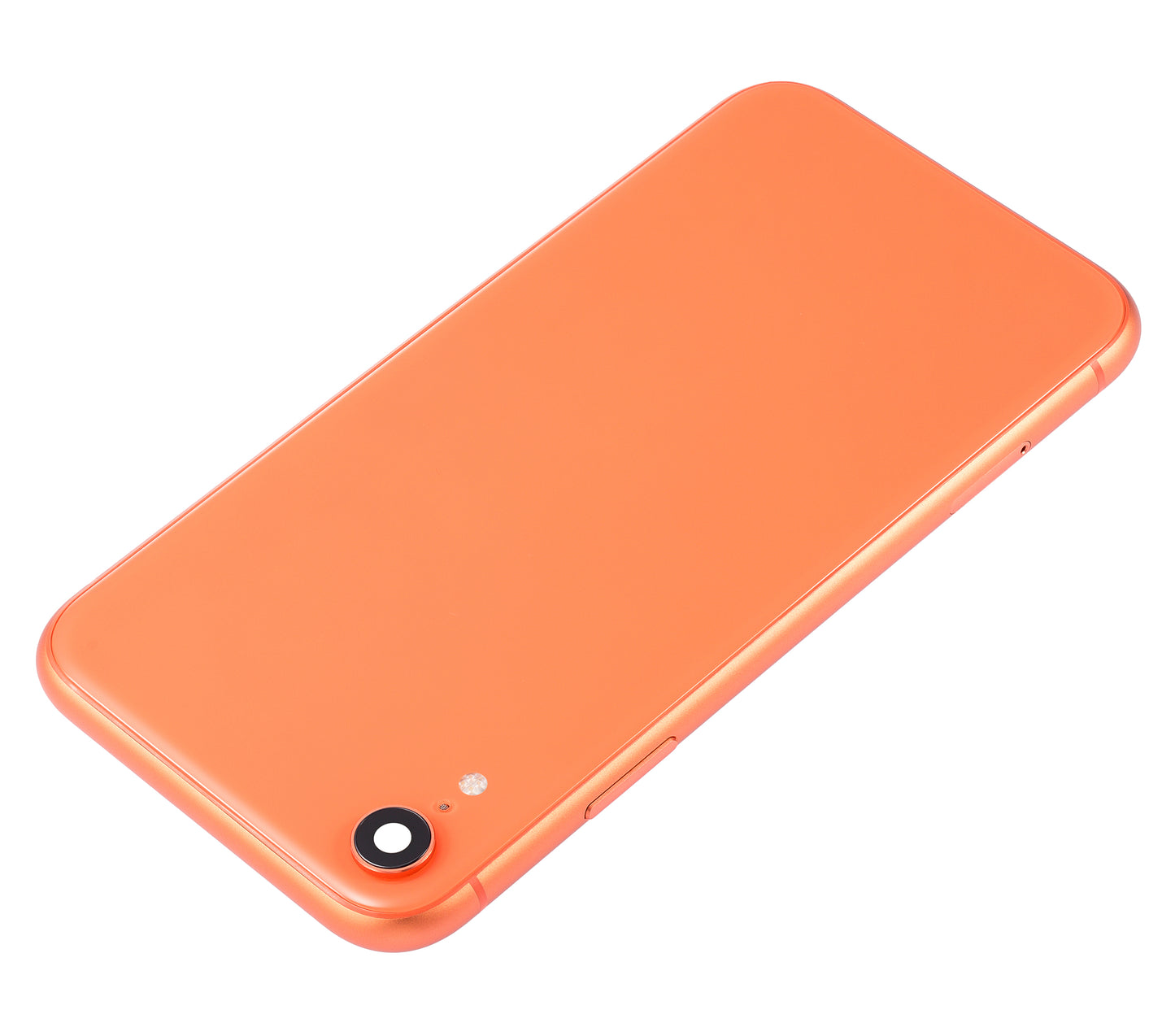 Back Housing W/ Small Components Pre-Installed For iPhone XR (No Logo) (Aftermarket Plus) (Coral)