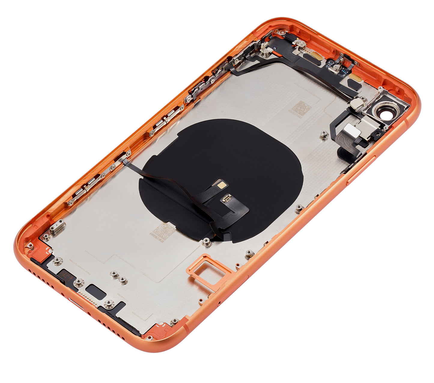 Back Housing W/ Small Components Pre-Installed For iPhone XR (No Logo) (Aftermarket Plus) (Coral)