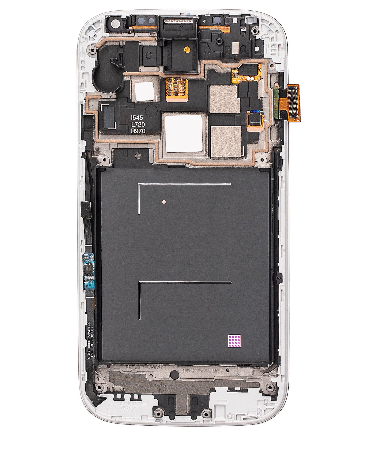 OLED Assembly With Frame For Samsung Galaxy S4 (I545 / L720 / R970) (Verizon & Sprint) (Refurbished) (White)