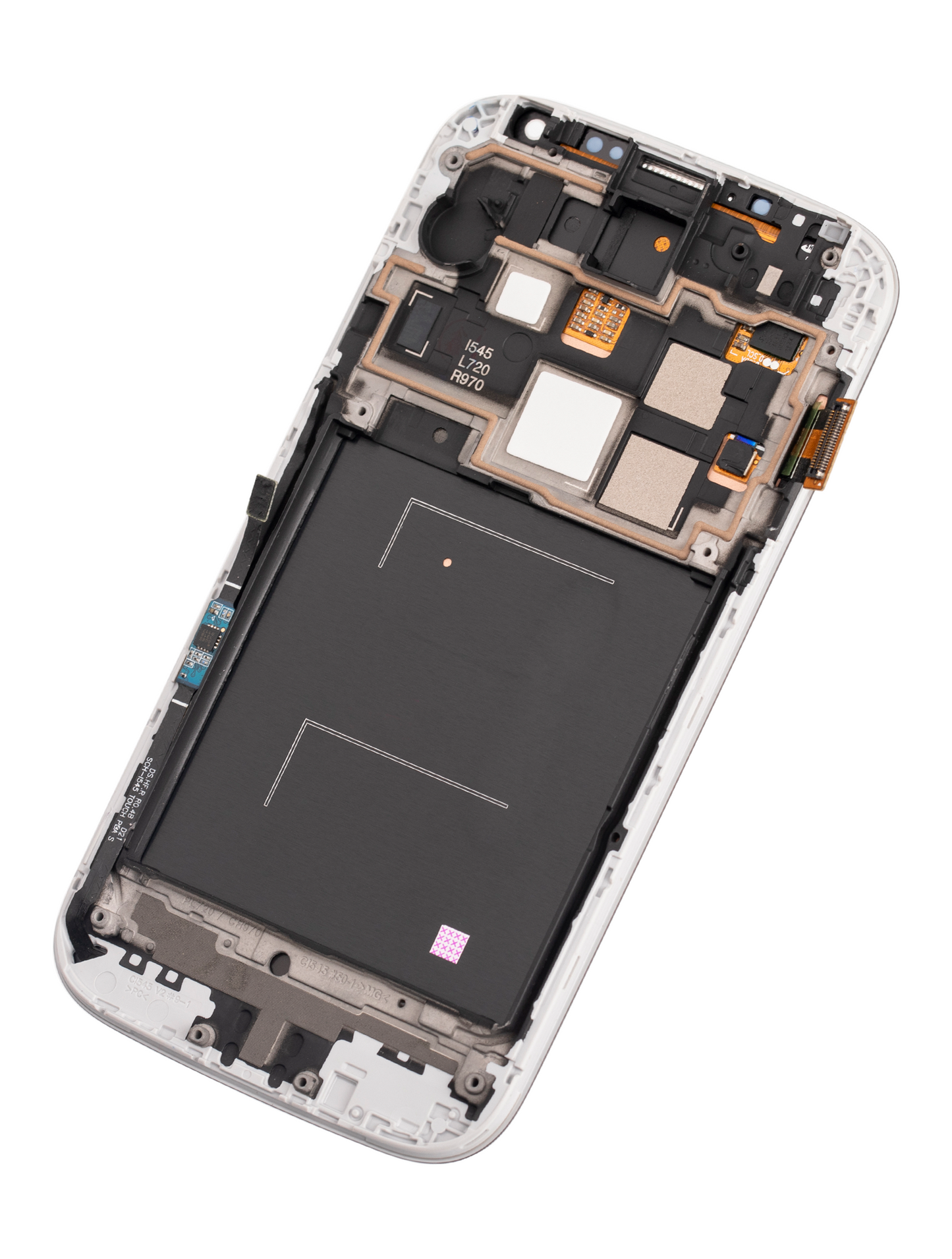 OLED Assembly With Frame For Samsung Galaxy S4 (I545 / L720 / R970) (Verizon & Sprint) (Refurbished) (White)