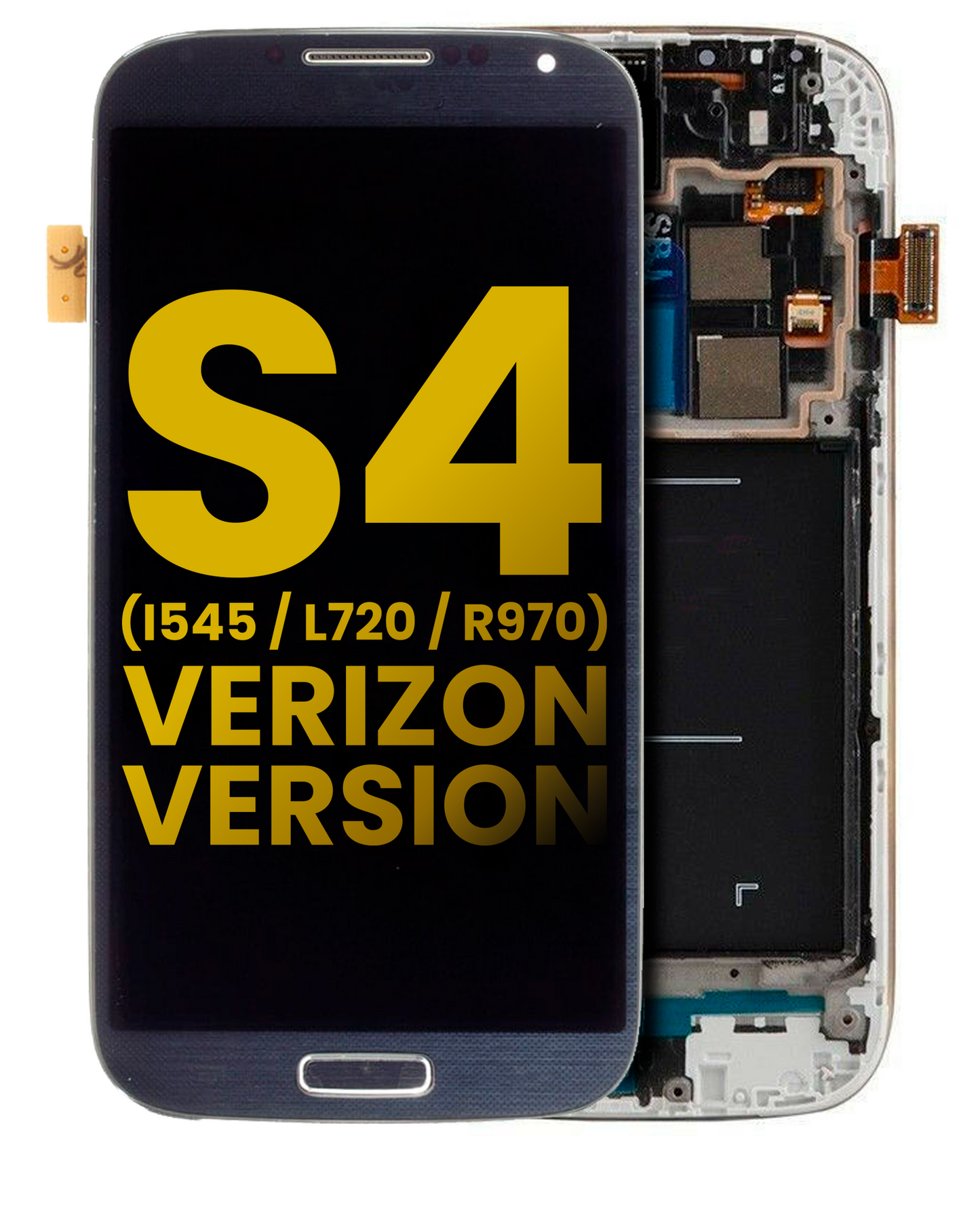 OLED Assembly With Frame For Samsung Galaxy S4 (i545 / L720 / R970) (Verizon & Sprint) (Refurbished) (Black)