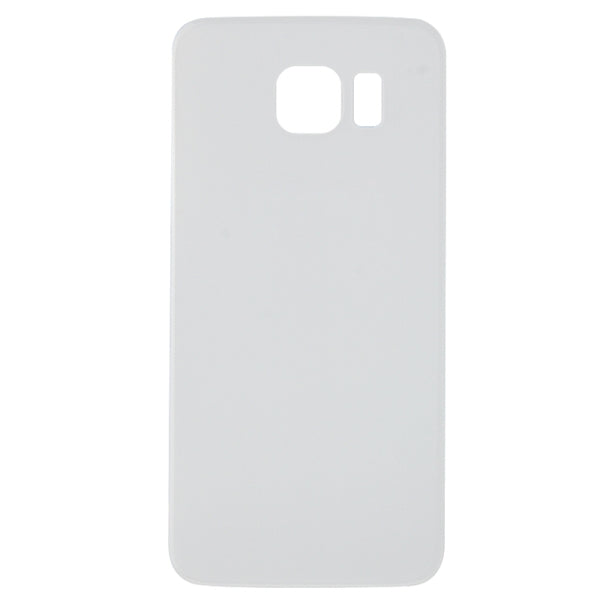 Back Cover Glass For Samsung Galaxy S6 (No Logo) (Aftermarket Plus) (White)