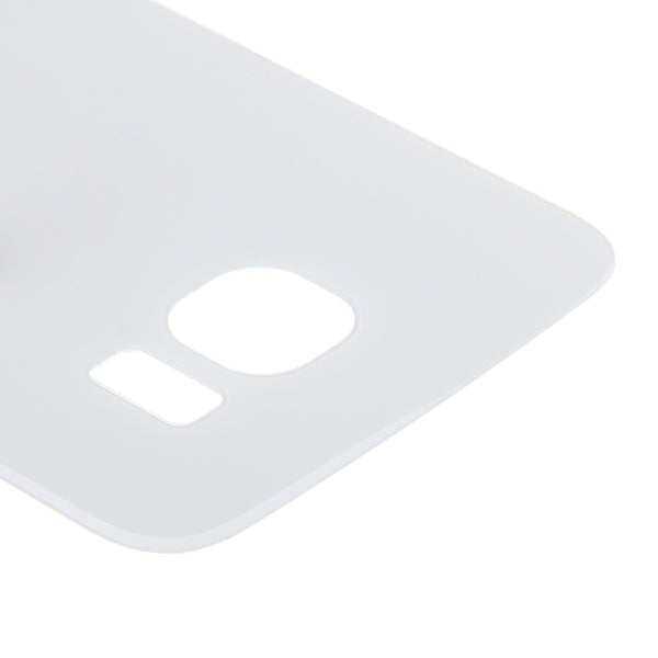 Back Cover Glass For Samsung Galaxy S6 (No Logo) (Aftermarket Plus) (White)