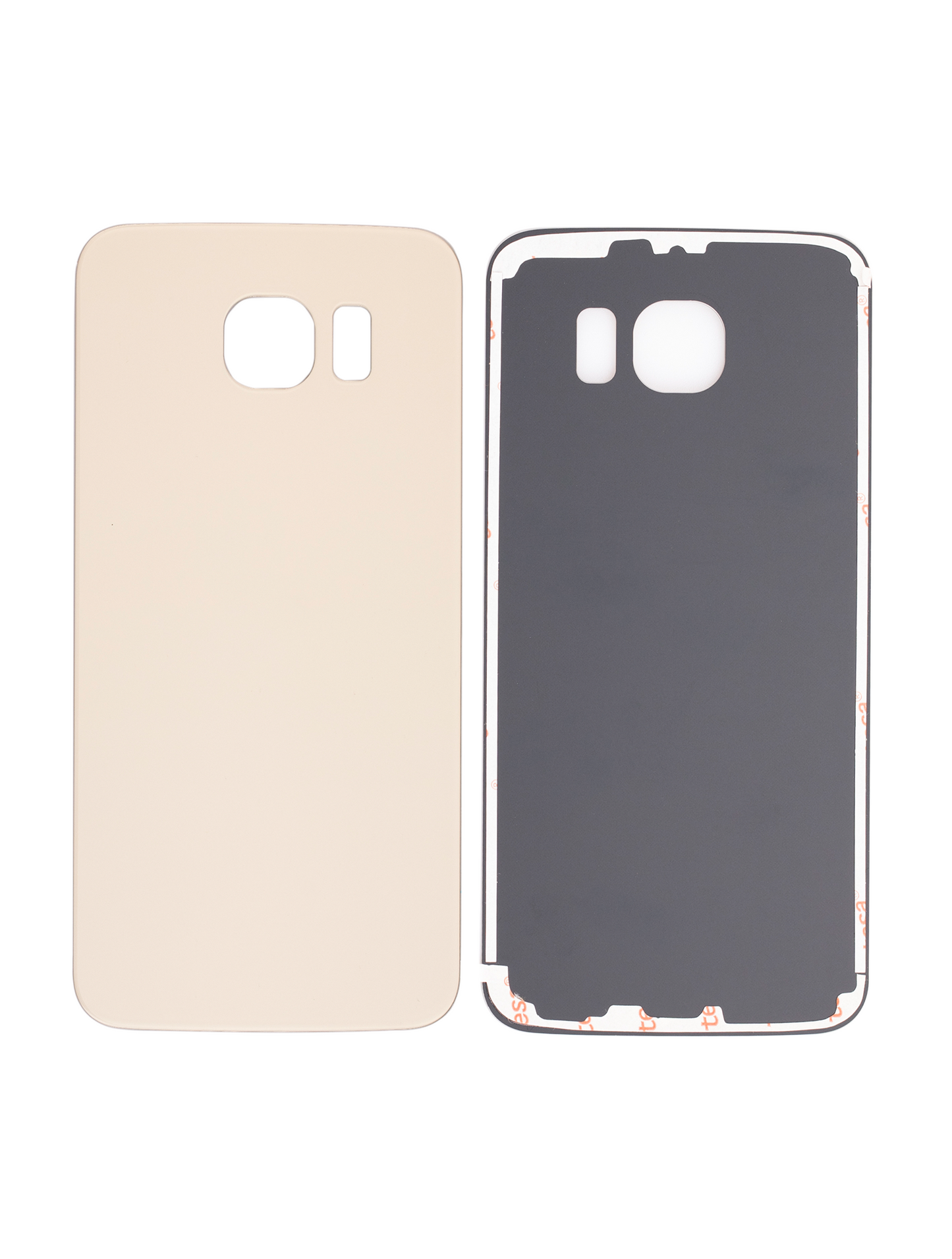 Back Cover Glass For Samsung Galaxy S6 (No Logo) (Aftermarket Plus) (Gold)