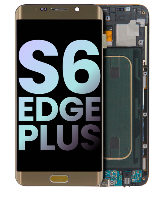 OLED Assembly With Frame For Samsung Galaxy S6 Edge Plus (AT&T / T-Mobile / International) (Service Pack) (Gold Platinum)
