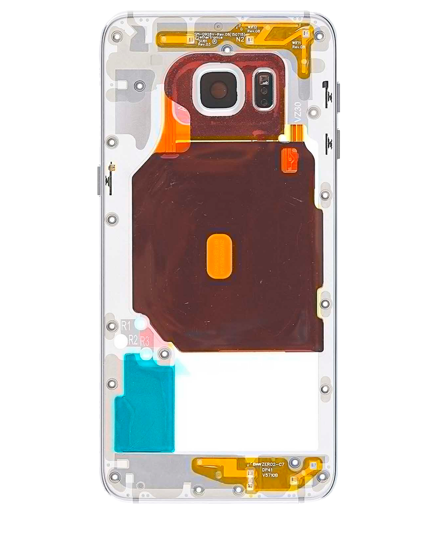 Mid-Frame Housing For Samsung Galaxy S6 Edge Plus (With Small Parts) (White Pearl)