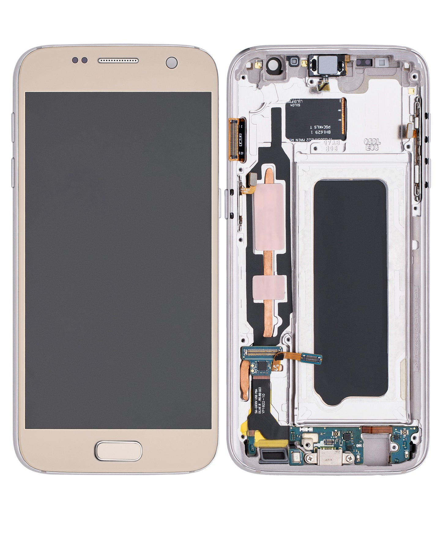 OLED Assembly With Frame For Samsung Galaxy S7 (Refurbished) (All US Models) (Gold Platinum)